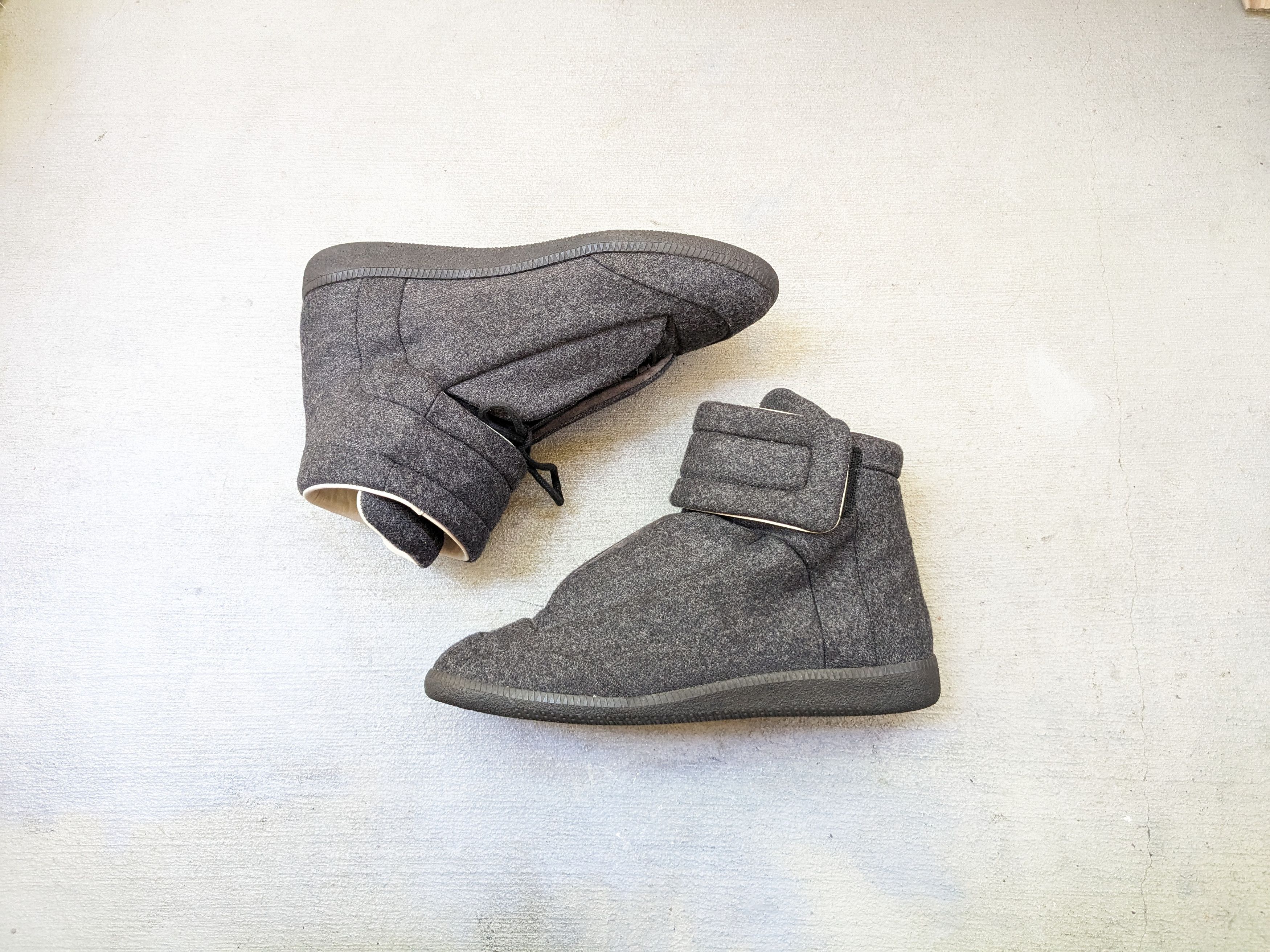 Maison Margiela Maison Margiela Future Gray Wool 10 43 Leather High Tops Size US 10 / EU 43 - 1 Thumbnail