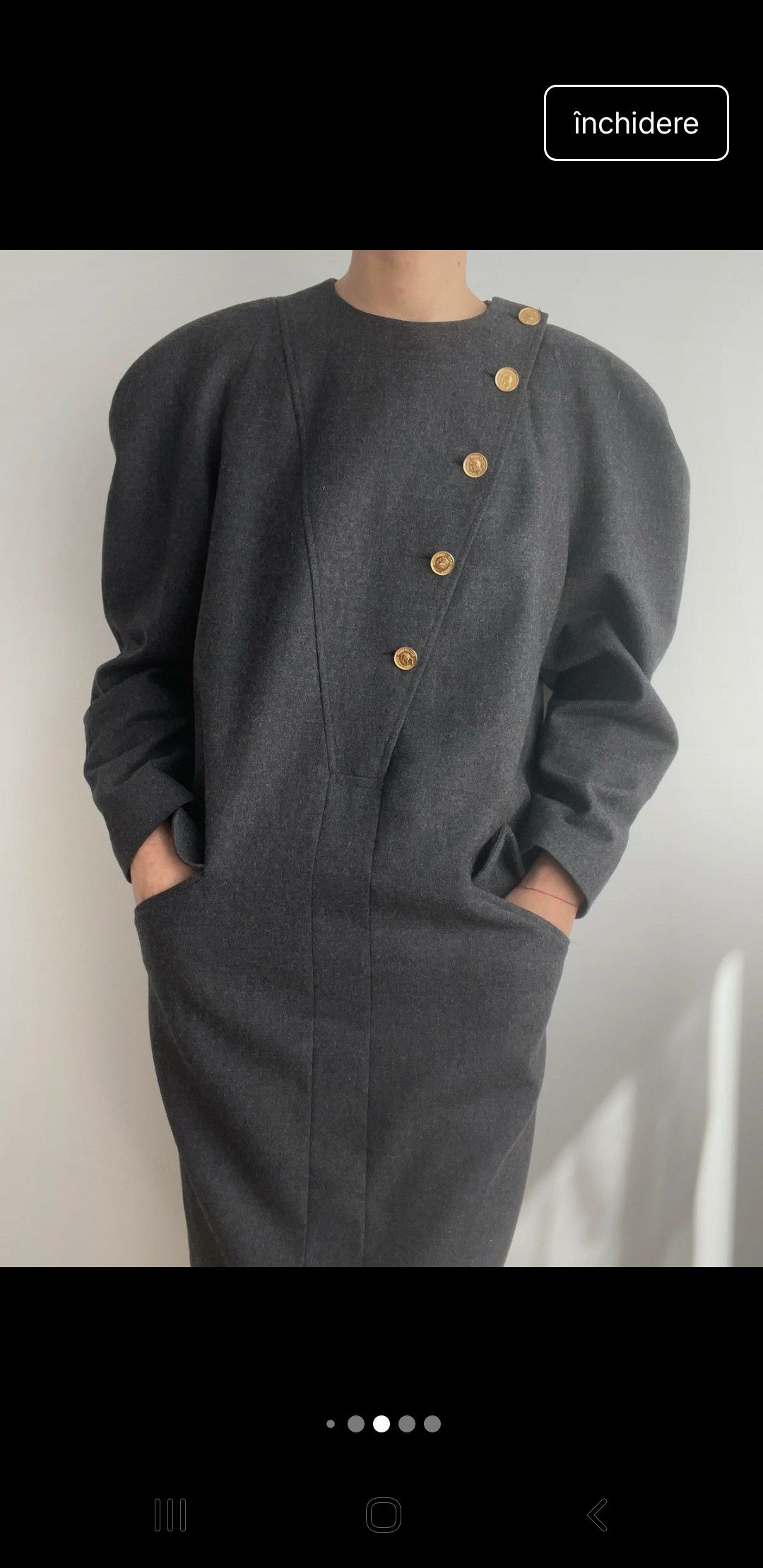 Chanel Rare Vintage Chanel Boutique Grey Wool Dress Size M / US 6-8 / IT 42-44 - 5 Thumbnail