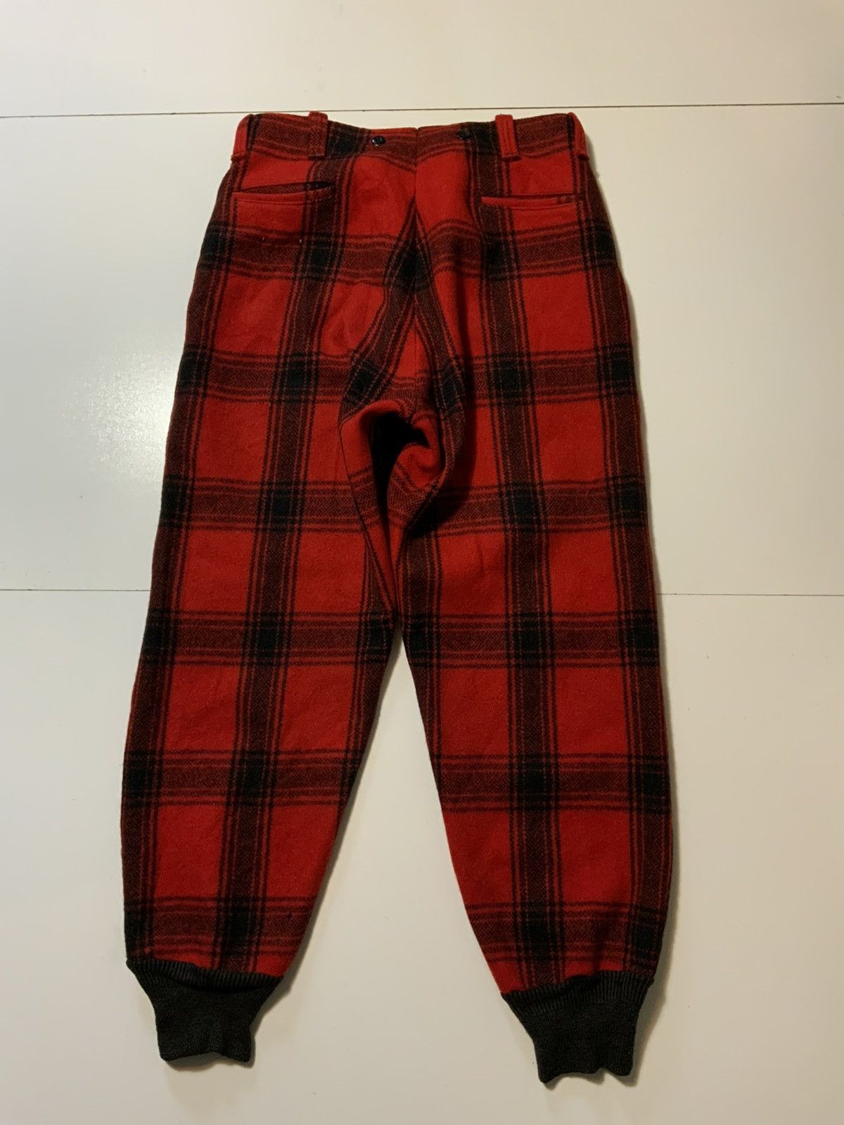 Vintage Vintage 1960s Boat Sail Drill Buffalo Plaid Wool Rapid Pants Size US 34 / EU 50 - 3 Thumbnail