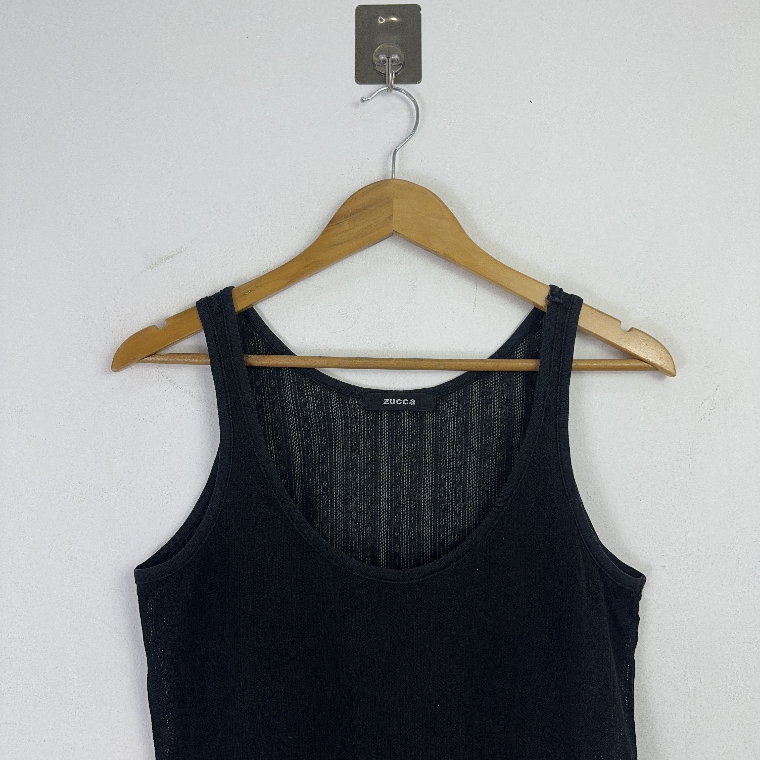 Issey Miyake Vintage Zucca Japan Sheer Knit Mesh Tank Top Size US M / EU 48-50 / 2 - 2 Thumbnail