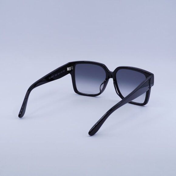 Saint Laurent Paris Saint Laurent SL M9/F 002 Sunglasses Shiny Black Square Size ONE SIZE - 10 Thumbnail