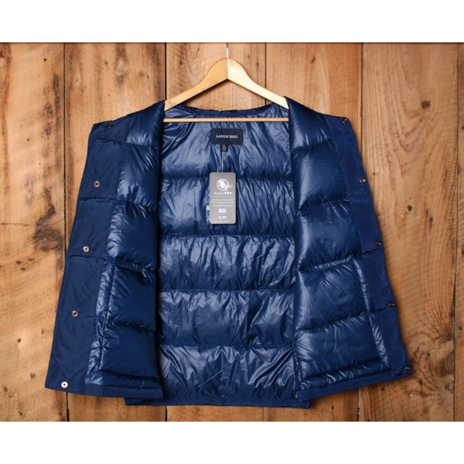 Lands' End Lands' End Navy Blue 600 Fill Premium Down Insulated Puffer Vest Men's XL Sz XL LANDS' END Size US XL / EU 56 / 4 - 4 Thumbnail