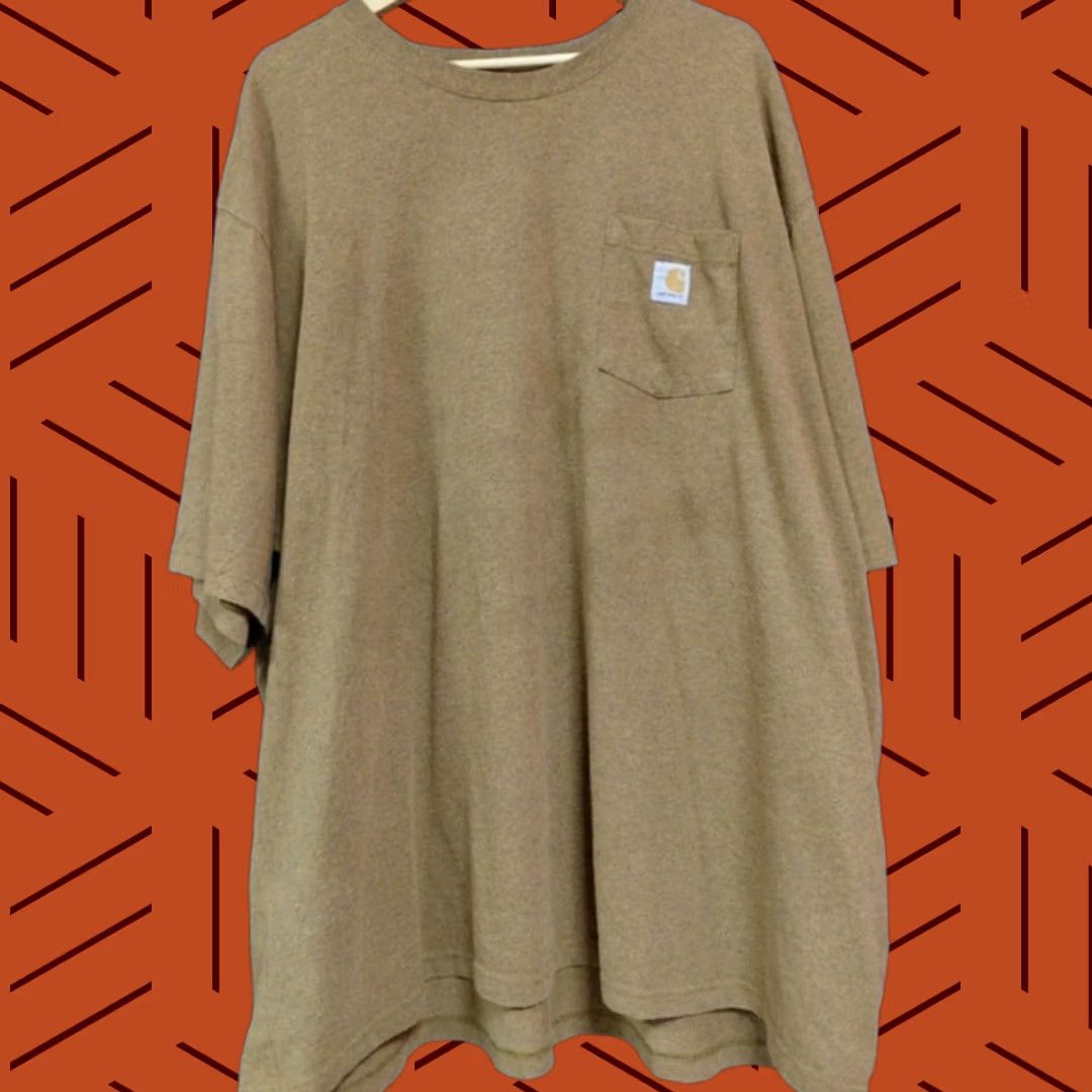 Carhartt Carhartt Loose Fit K87-M T-Shirt Men Size 4XL Brown Solid Knit Short Sleeve Size US XXL / EU 58 / 5 - 1 Thumbnail