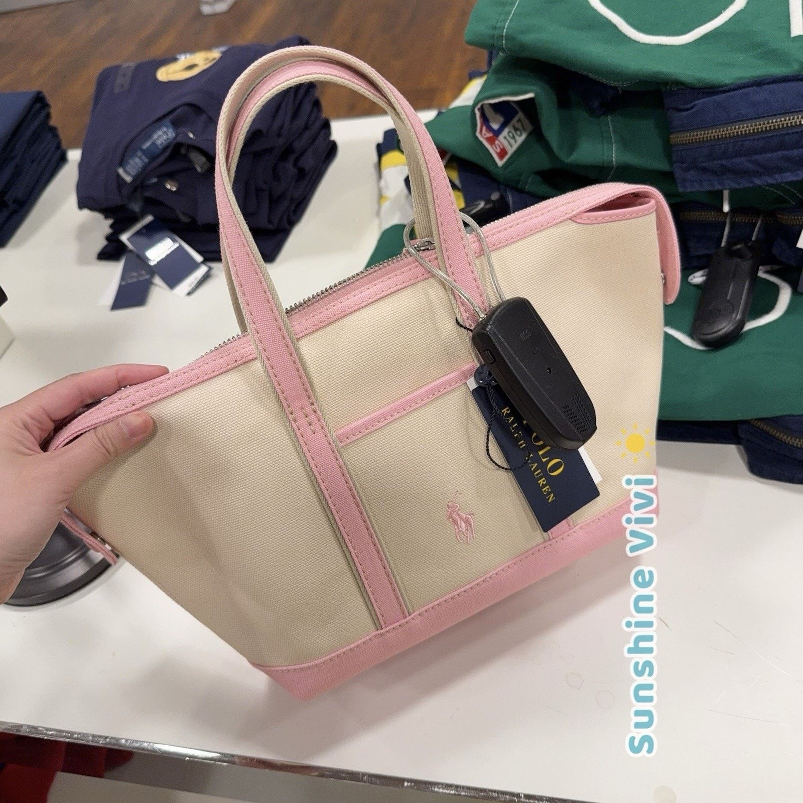 Polo Ralph Lauren NWT Polo Ralph Lauren Canvas Zip Travel Tote Bag Crossbody Size ONE SIZE - 4 Thumbnail