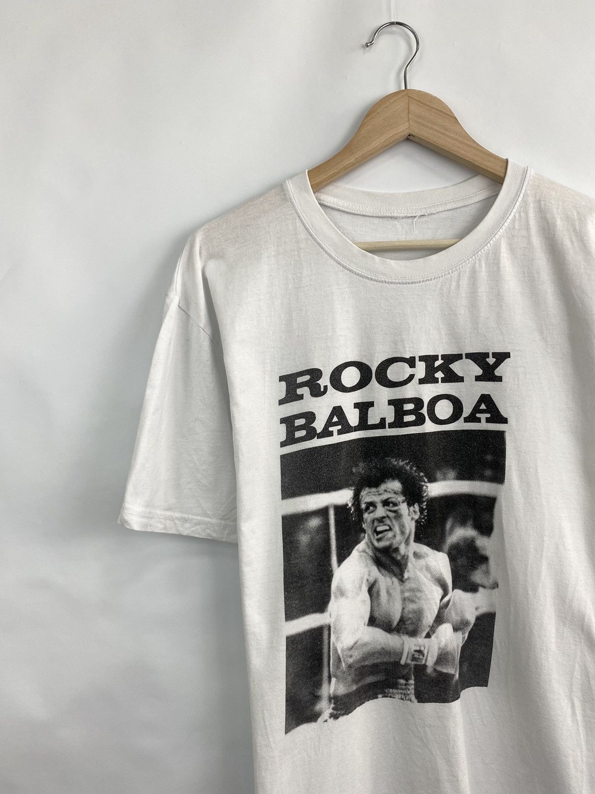 4GSELLER 🇺🇸 Vintage Rocky Balboa T Shirt Rembo Movie Band T-Shirt Rare Size US L / EU 52-54 / 3 - 1 Thumbnail