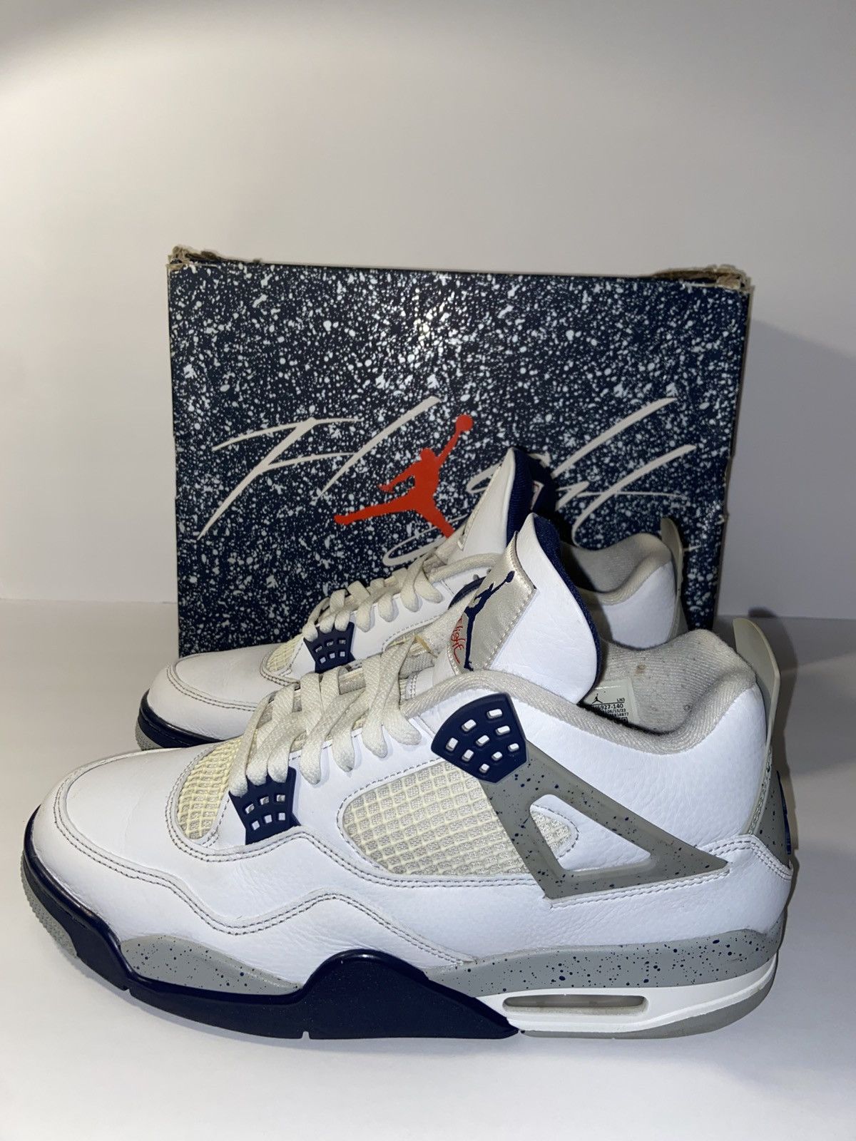 Jordan Brand Jordan 4 Retro Midnight Navy US Men's 12 Used Size US 12 / EU 45 - 3 Thumbnail