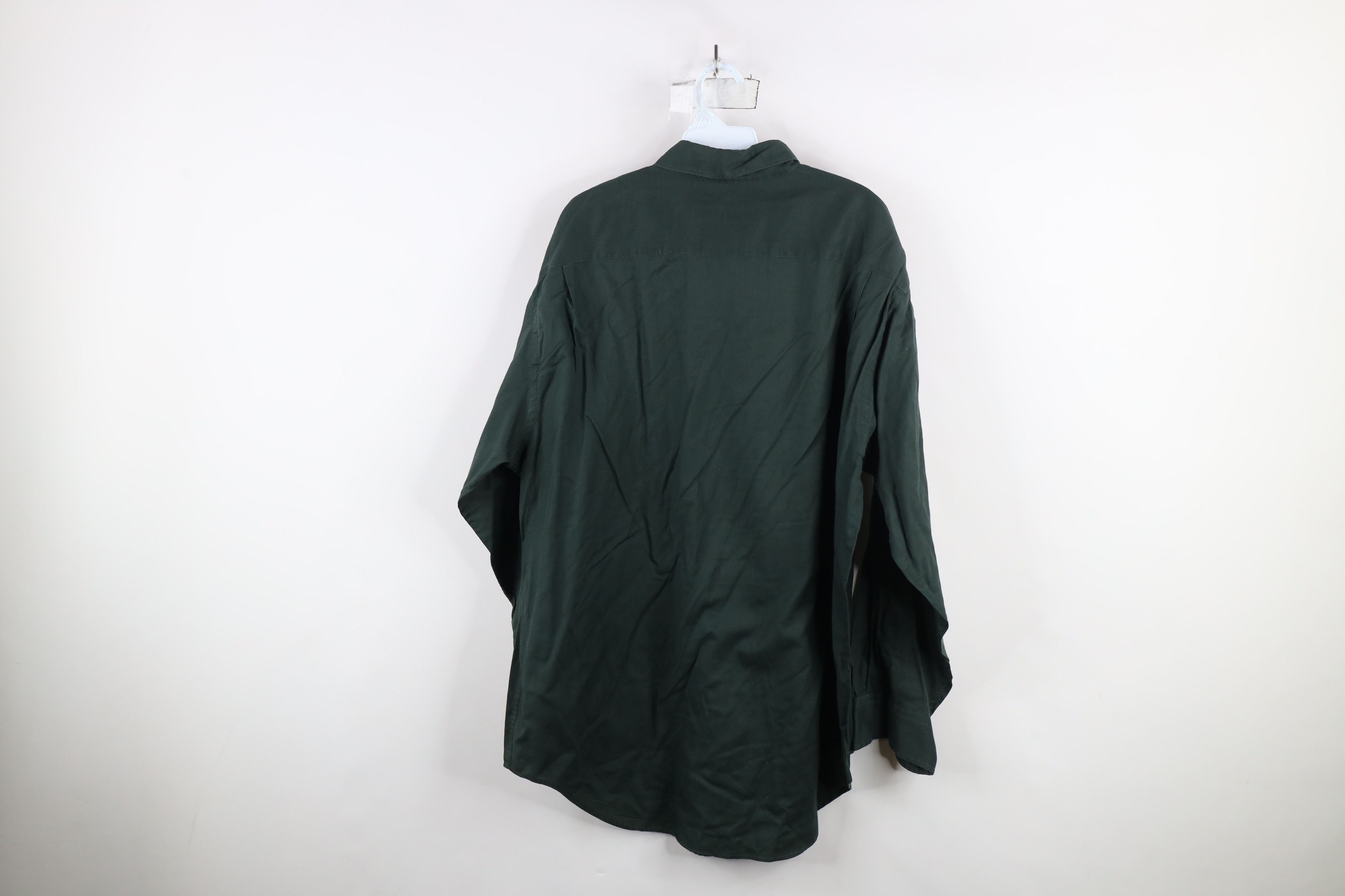 Vintage Vintage 90s Streetwear Baggy Fit Collared Button Shirt Green Size US L / EU 52-54 / 3 - 12 Thumbnail
