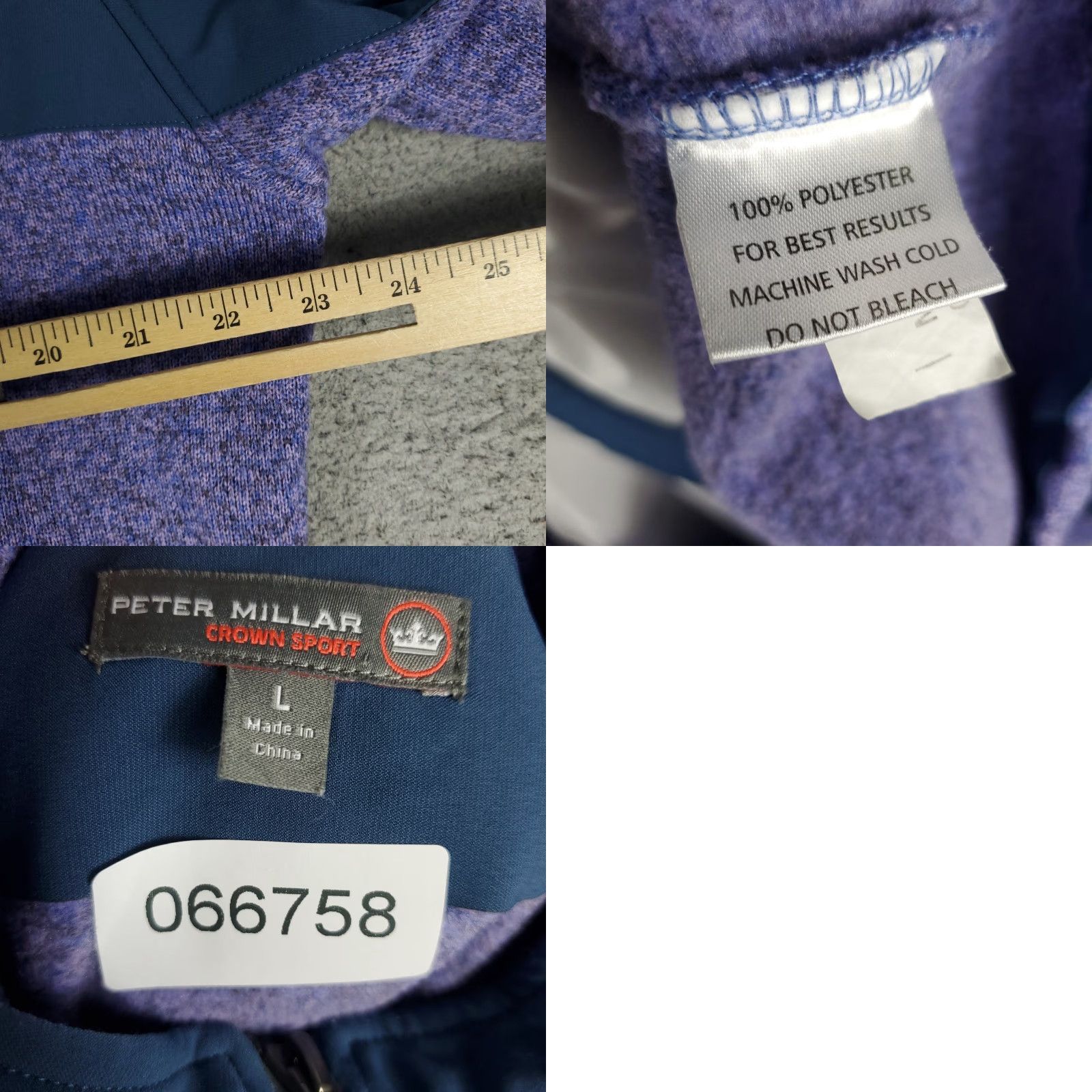 Peter Millar Peter Millar Jacket Mens Large Purpble Blue Crown Sport Golf Full Zip Size US L / EU 52-54 / 3 - 8 Thumbnail