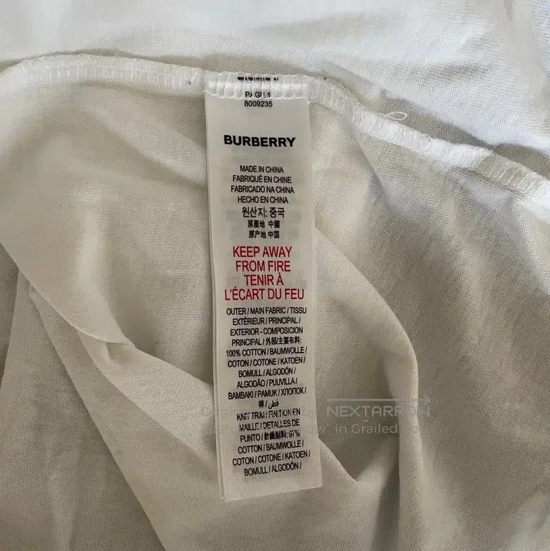 Burberry Burberry White Women's T-Shirt with Logo. Size XL / US 12-14 / IT 48-50 - 4 Thumbnail