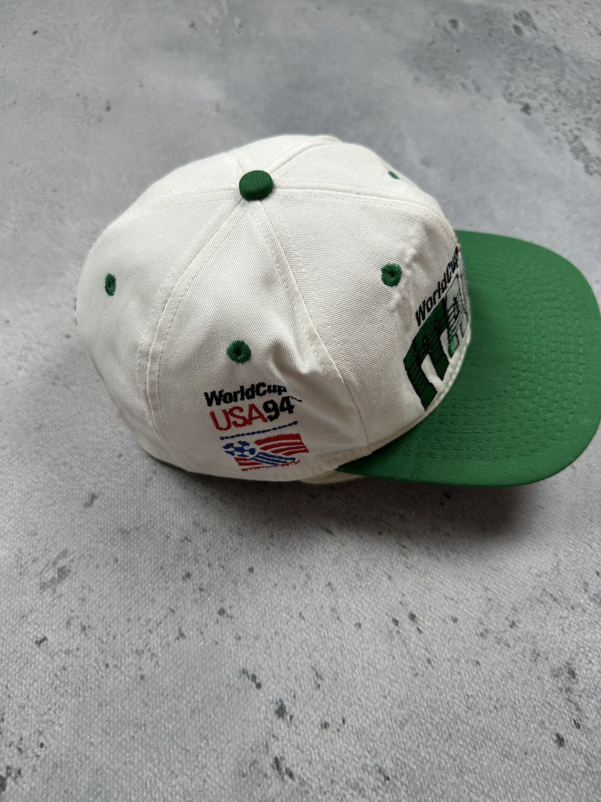 Vintage Vintage 1994 World Cup USA Italy #1 Snapback Hat Green White Size ONE SIZE - 11 Thumbnail
