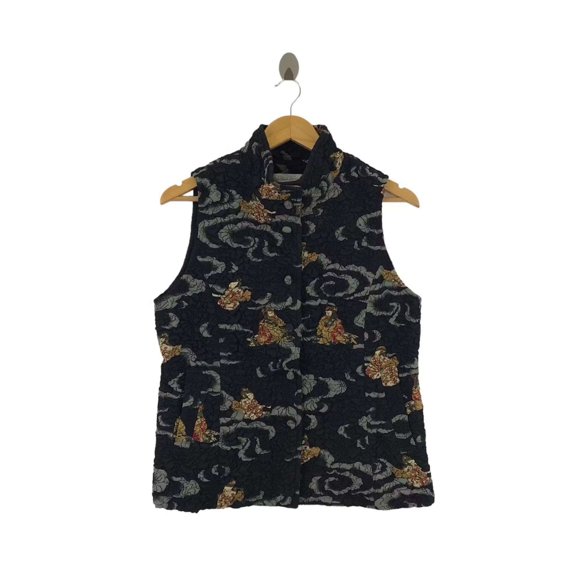 Vtg 80' HITOSHI TAZUZA Japan Goddess Quilted Vest Jacket