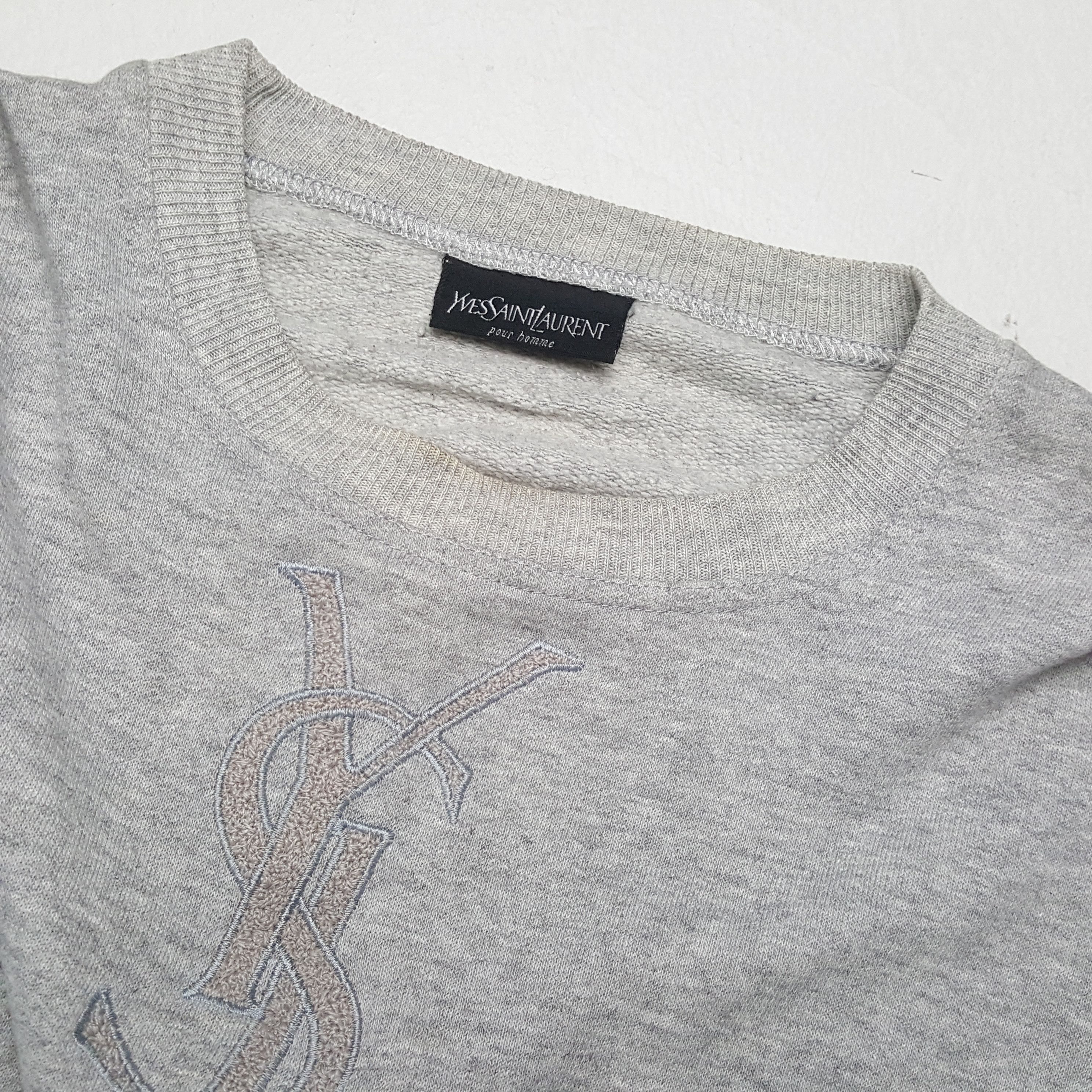 Vintage × Yves Saint Laurent YVES SAINT LAURENT YSL Logo Spellout Design Sweatshirt Size US L / EU 52-54 / 3 - 9 Thumbnail