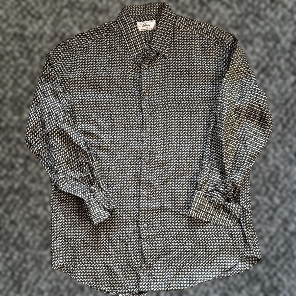 Brioni VINTAGE Brioni For Neiman Marcus Silk Dress Shirt Medium Made In Italy 100% Size 40R - 1 Thumbnail