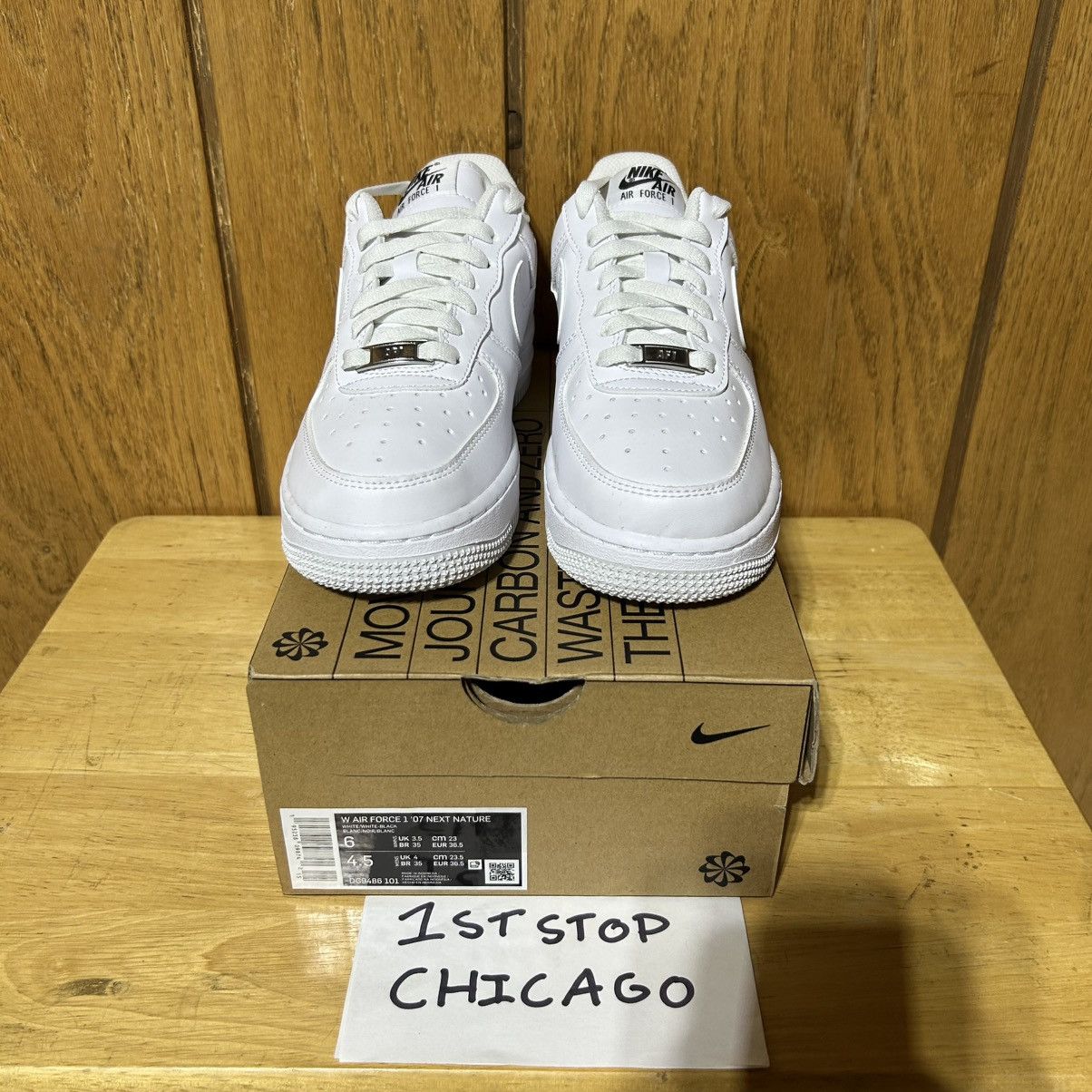 Nike Nike Air Force 1 Low Next Nature White Grey DC9486-101 6 NEW Size US 6 / IT 36 - 2 Thumbnail