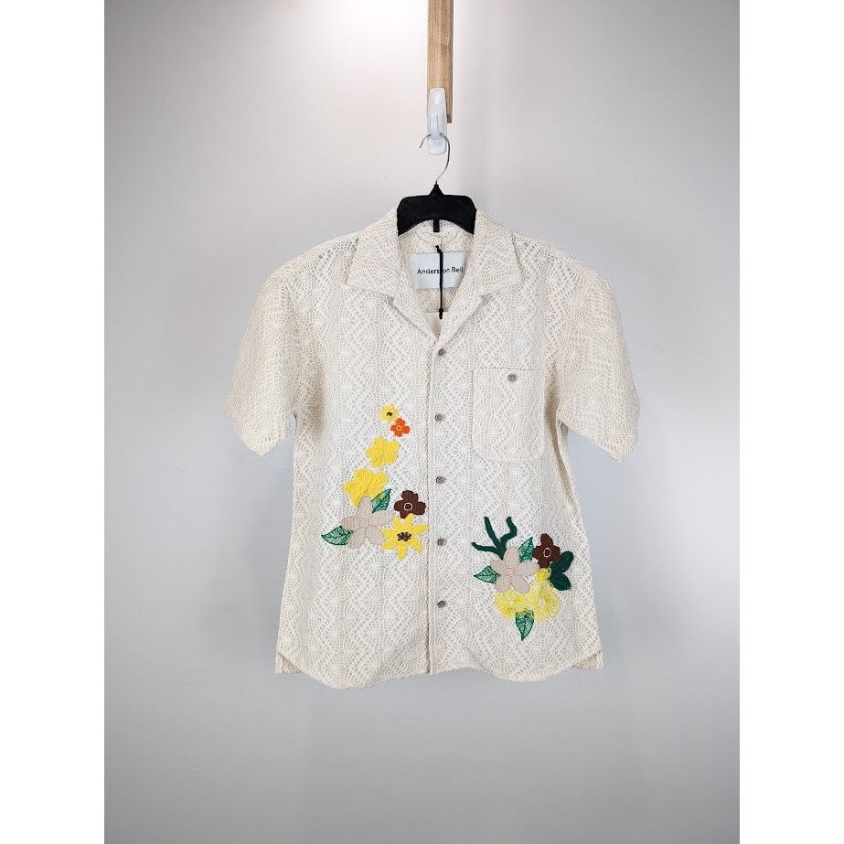 トップス Mame Floral Embroidery Open Collar Shirt Andersson Bell o1rshd1 Flower Embroidery Open Collar Shirt
