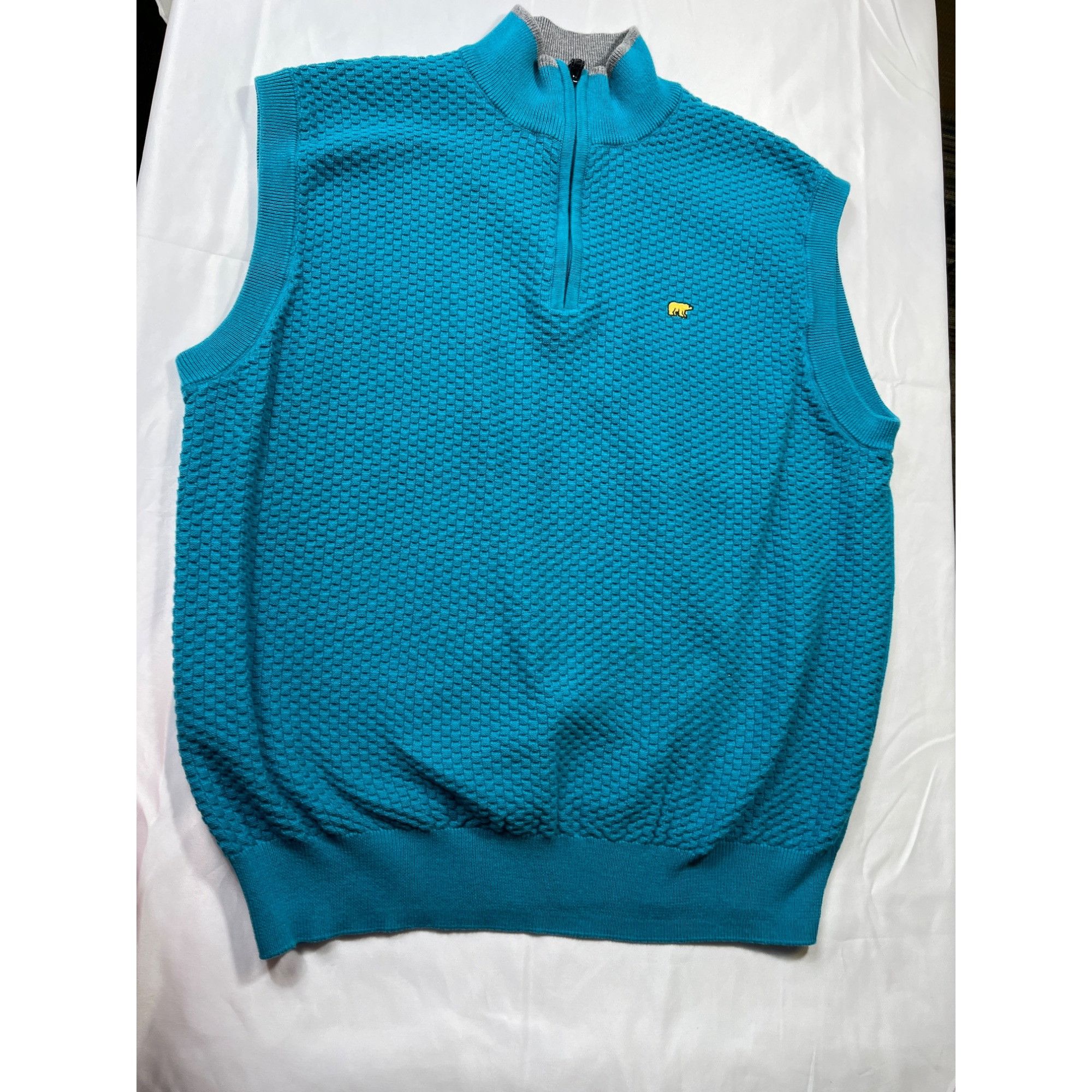 Designer Jack Nicklaus Mens Blue knite vest size M SKU 7101 Size US M / EU 48-50 / 2 - 1 Thumbnail