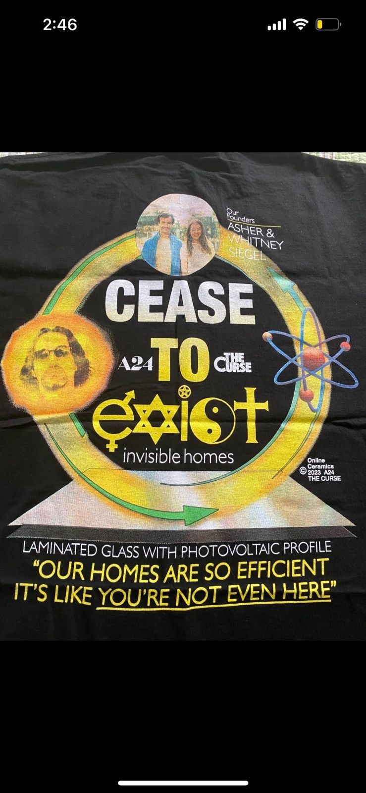 A24 × Online Ceramics The Curse A24 Online Ceramics Cease to Exist Tee shirt Large Size US L / EU 52-54 / 3 - 2 Thumbnail
