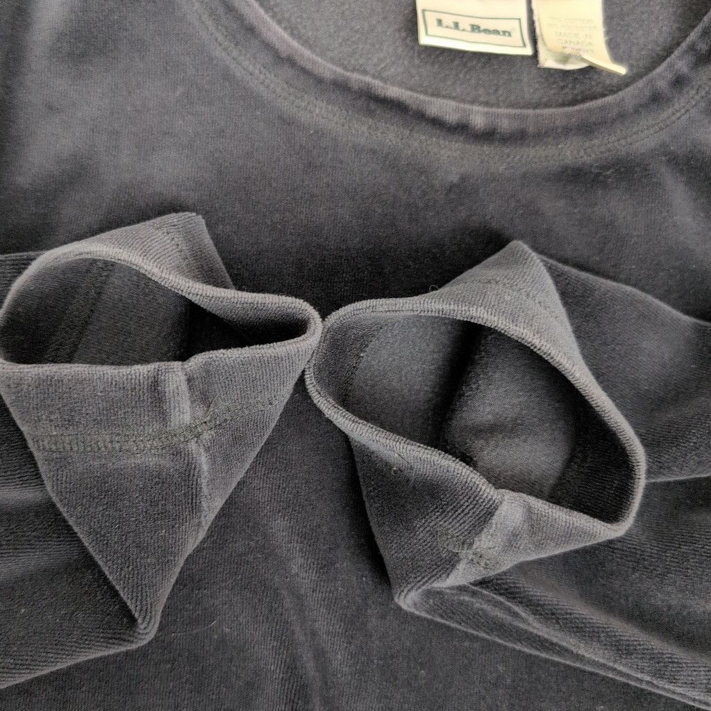L.L. Bean × Vintage Vintage LL Bean Canadian Made Black Velour Top Medium Size M / US 6-8 / IT 42-44 - 5 Thumbnail
