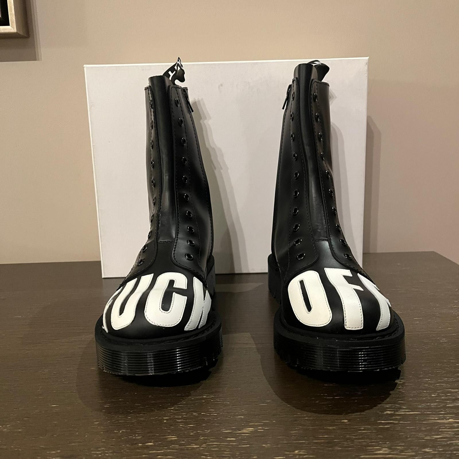 Vetements Fuck Off Army Boots in Black Size US 9 / EU 42 - 5 Thumbnail