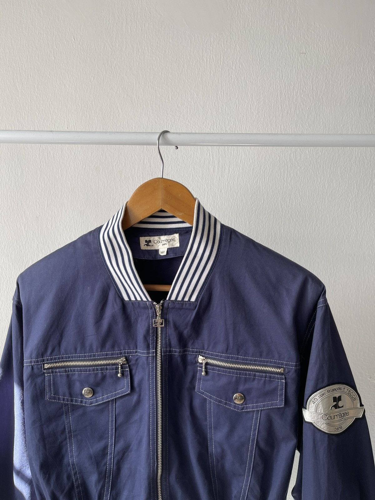 Courreges × Designer Courreges Paris Crop Bomber Jacket Size US S / EU 44-46 / 1 - 4 Thumbnail