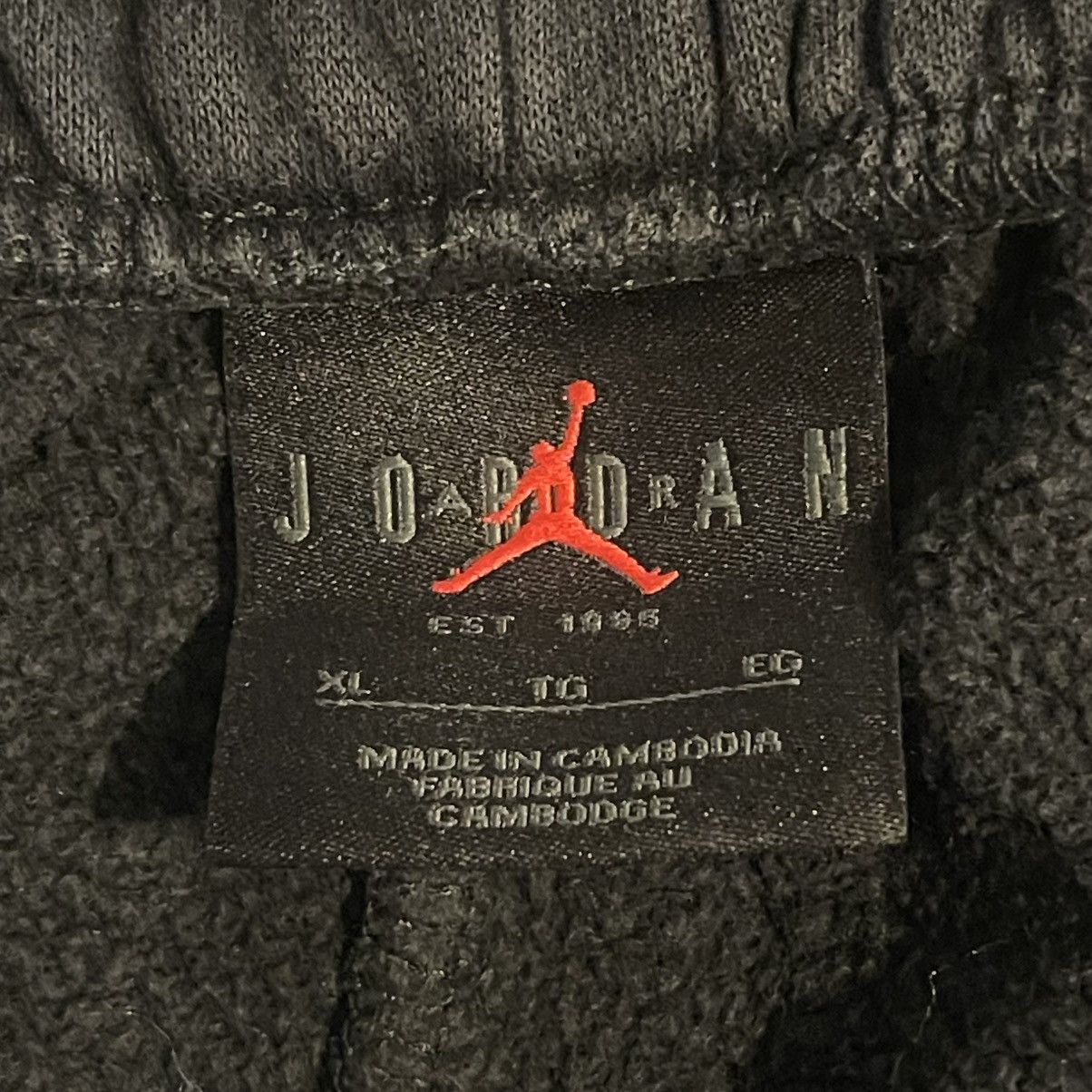 Jordan Brand Nike Air Jordan Sweatpants Men XL Black Joggers Workout Gym Size US 33 - 3 Thumbnail