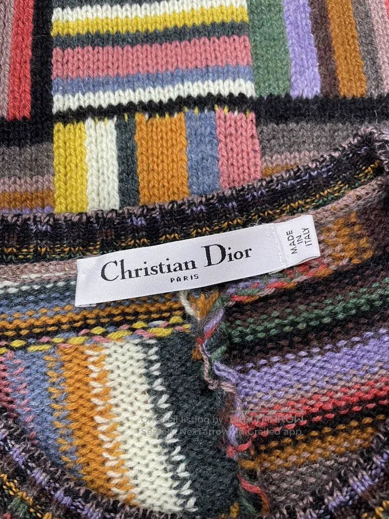 Dior Dior Colourful love striped cashmere long sleeves Size S / US 4 / IT 40 - 4 Thumbnail