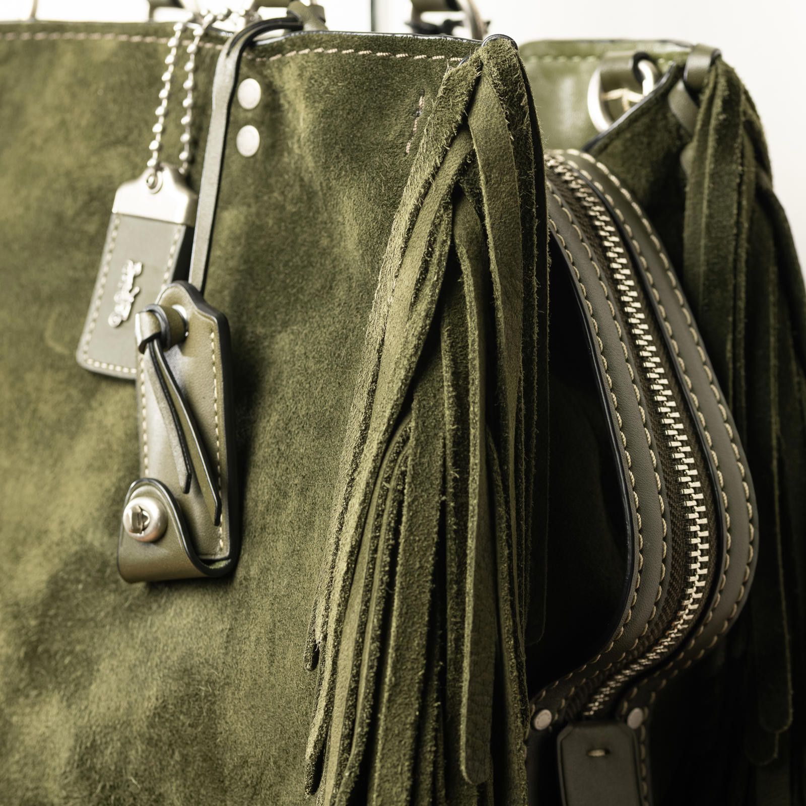 Coach NWT Coach 1941 Suede Fringe Rogue 31 Bag - Fern Size ONE SIZE - 1 Thumbnail