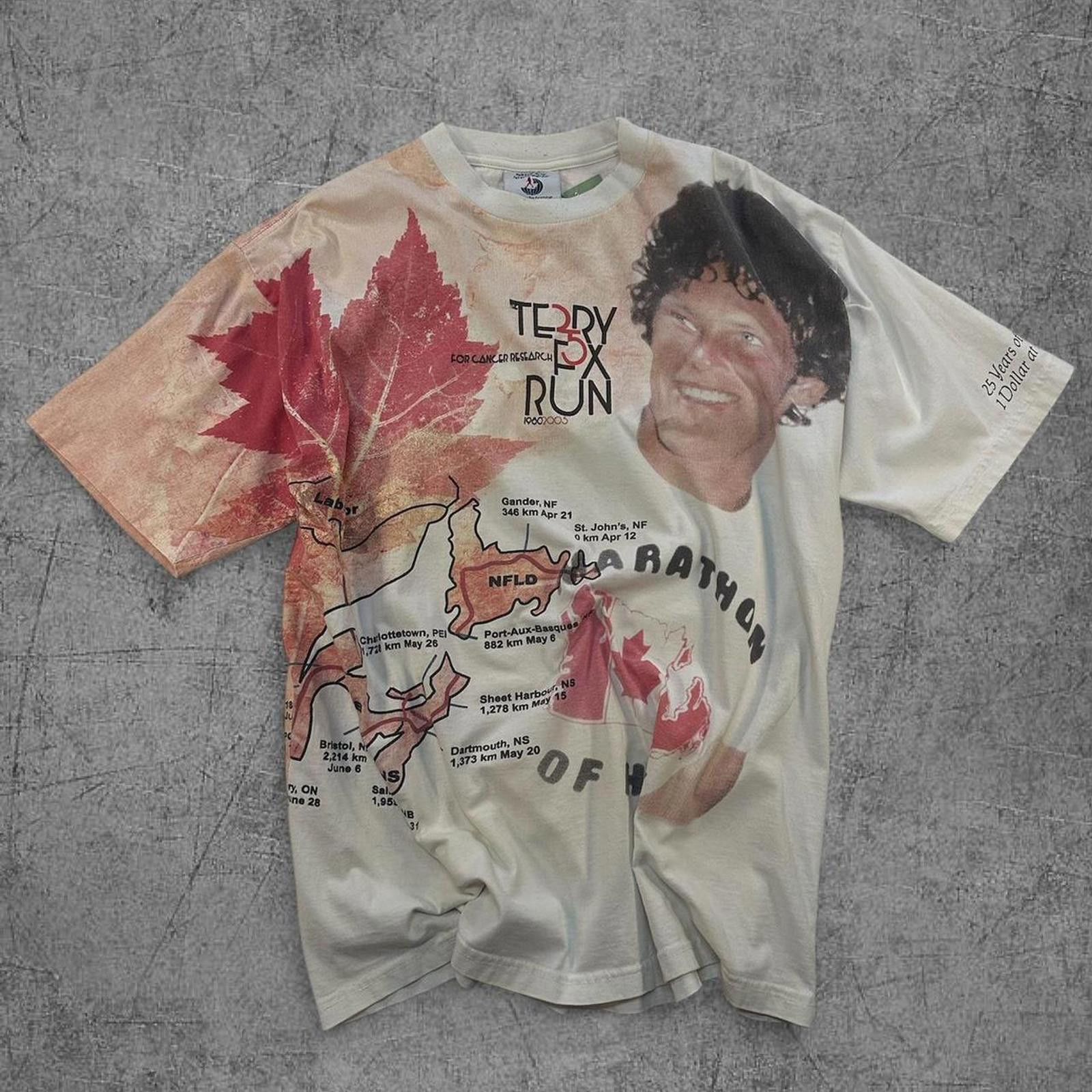 Vintage Vintage Terry Fox AOP Tee Size US XL / EU 56 / 4 - 1 Thumbnail
