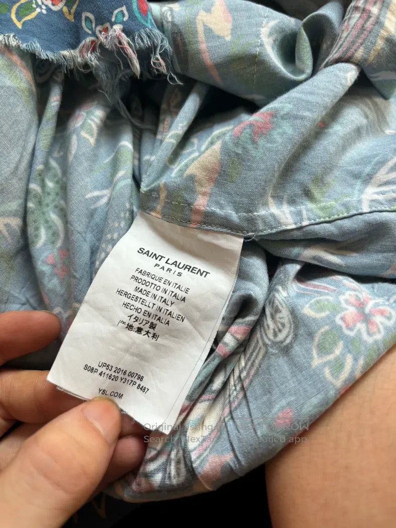 Saint Laurent Paris Saint Laurent Paris size 41 Wave Shirt Size US S / EU 44-46 / 1 - 6 Thumbnail