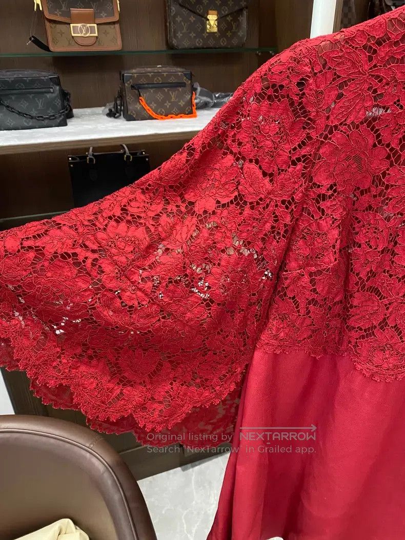 Valentino Valentino Red lace panel set Size S / US 4 / IT 40 - 5 Thumbnail