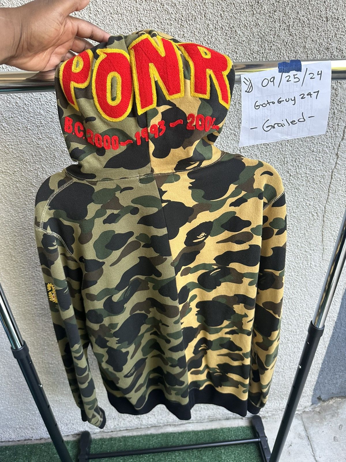 Grailed bape hoodie hotsell