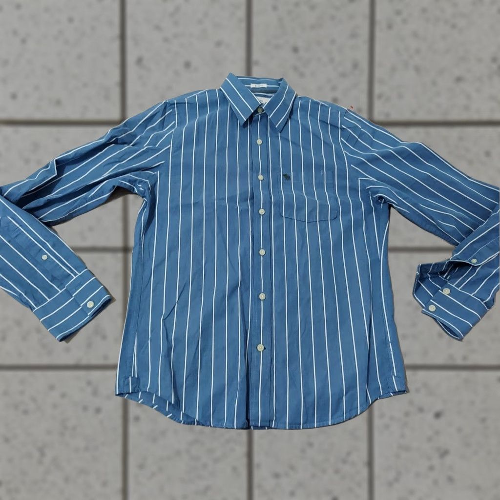 Abercrombie & Fitch VINTAGE Abercrombie & Fitch Mens Dress Shirt L Large Blue Button Cotton Shirt Mens Large Blue Cotton Button-Up Size 42R - 1 Thumbnail