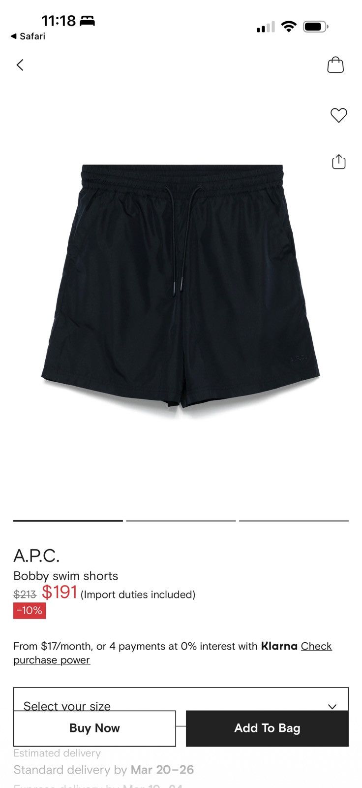 A.P.C. APC swim trunks Size US 29 - 2 Thumbnail