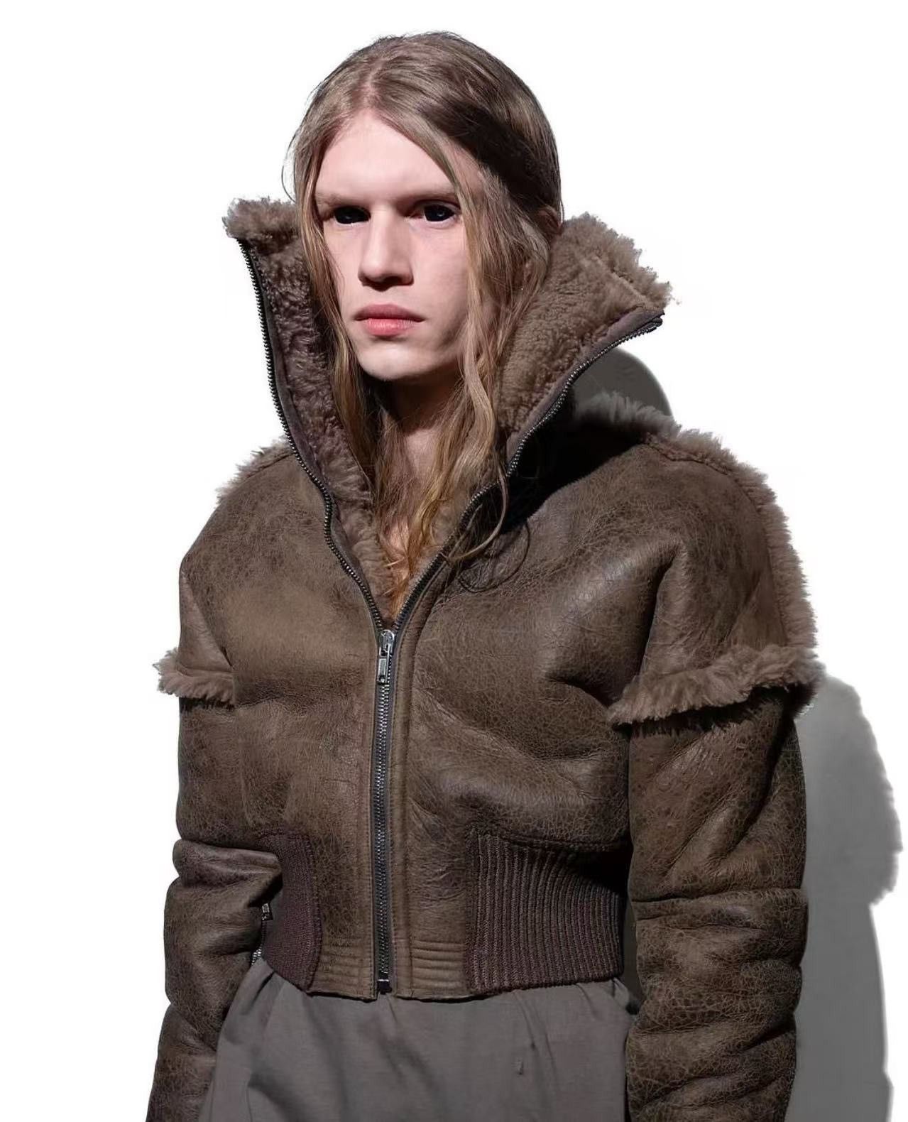 Rick Owens Rick owens25FW Drakula DRACUCOLLAR Bomber Size US M / EU 48-50 / 2 - 12 Thumbnail