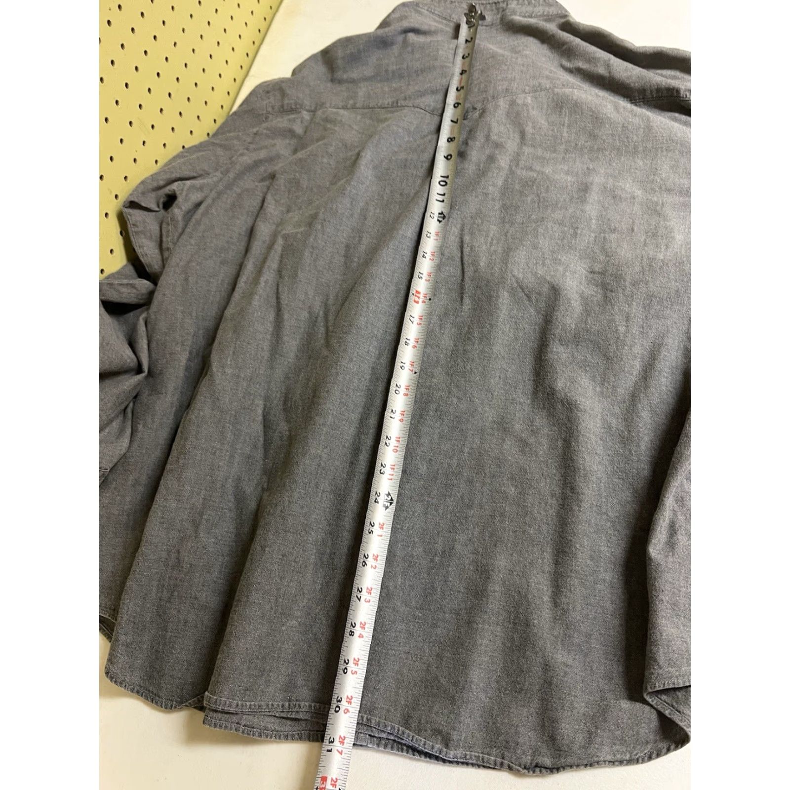 Lee VINTAGE Lee Gray Snaps Shirt Western Long Sleeve 2XL Hong Kong Size US XXL / EU 58 / 5 - 7 Thumbnail
