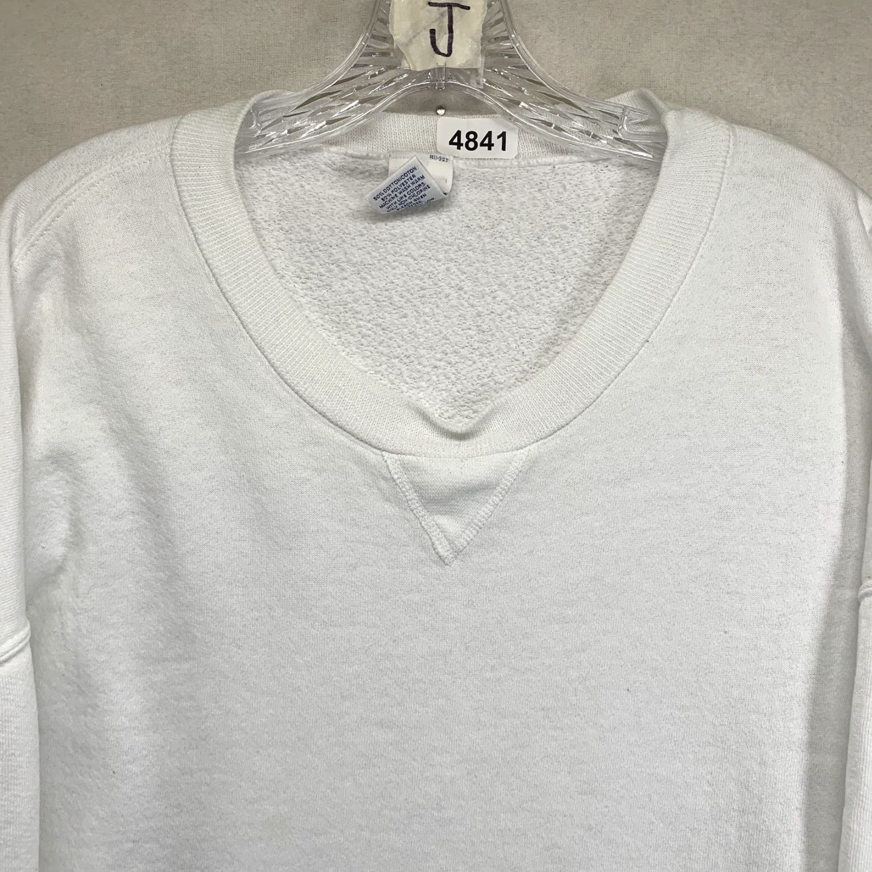Russell Athletic VINTAGE Russell Athletic Crewneck Sweatshirt Unisex Adults 2XL White Logo Sweatshirt Retro 90s Grunge Hipster High School Tennis Gym & Training Size US XXL / EU 58 / 5 - 2 Thumbnail