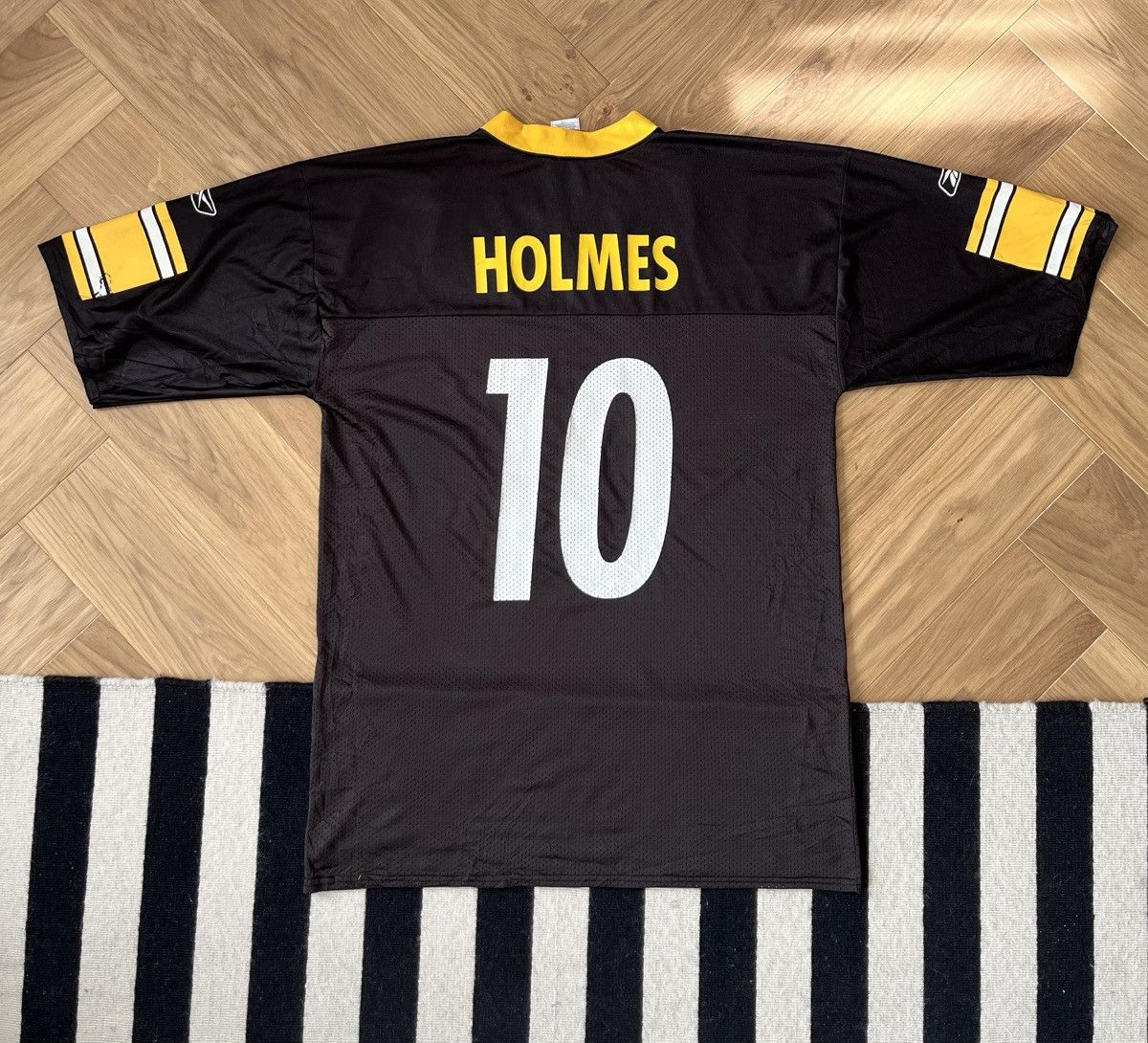Reebok Pittsburgh Steelers #10 Santonio Holmes Reebok NFL Jersey L Size US L / EU 52-54 / 3 - 8 Thumbnail