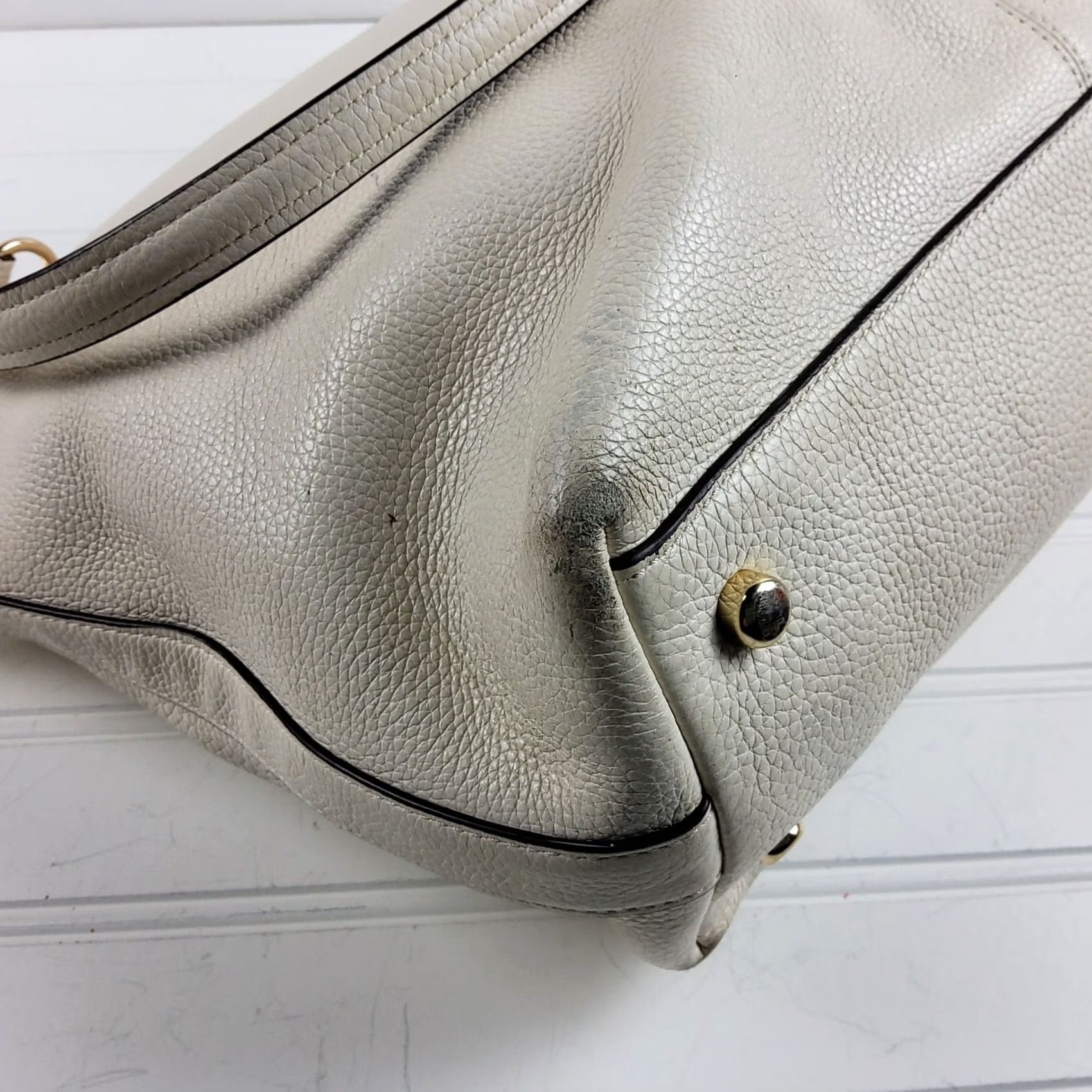 Coach Coach Tyler Large Shoulder Bag Handbag Purse Pebbled Leather White F54687 Womens Size ONE SIZE - 7 Thumbnail