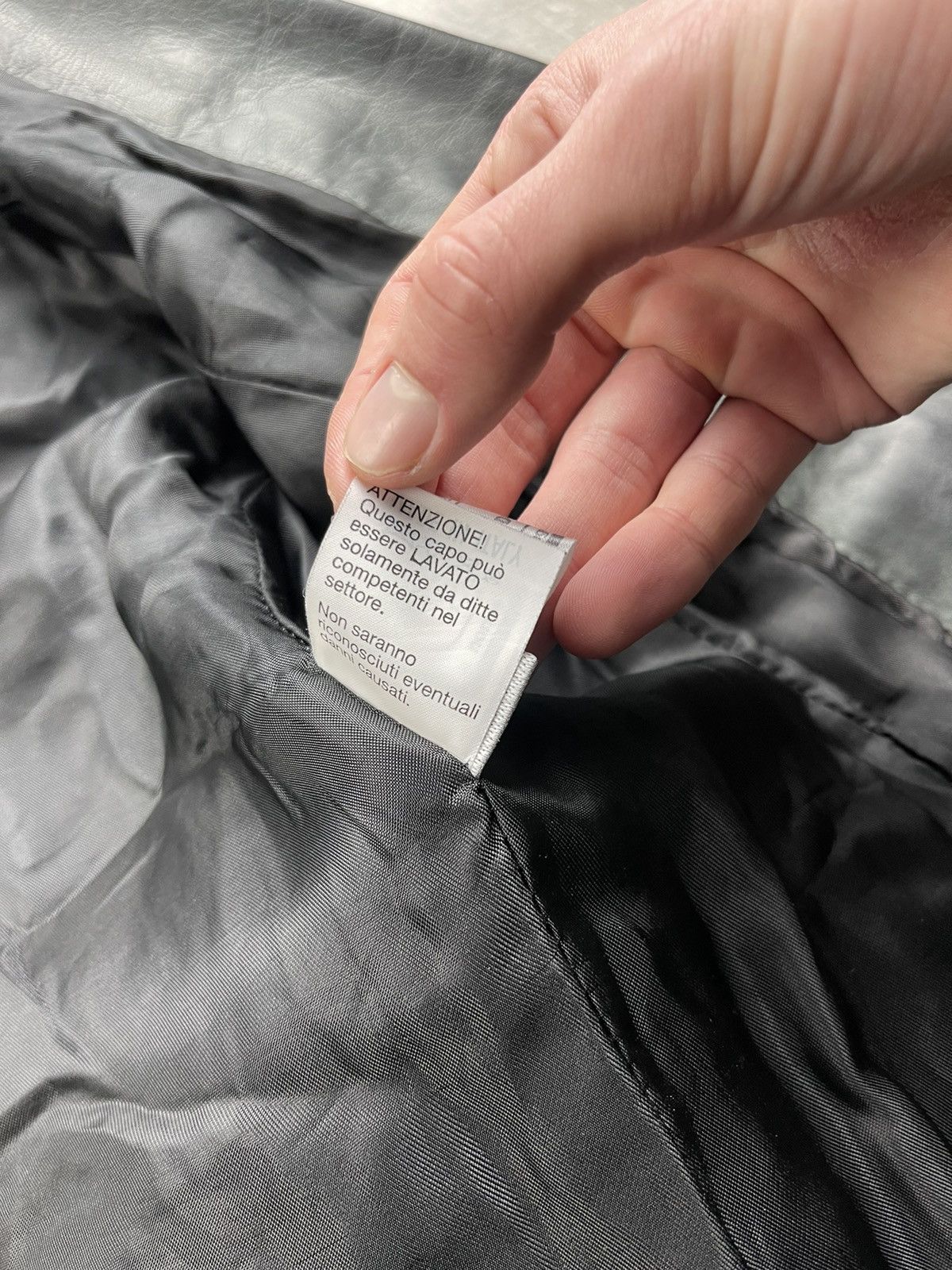 Seditionaries Avant Garde Italian Women's Zip Belted Gray Leather Jacket Size L / US 10 / IT 46 - 17 Thumbnail