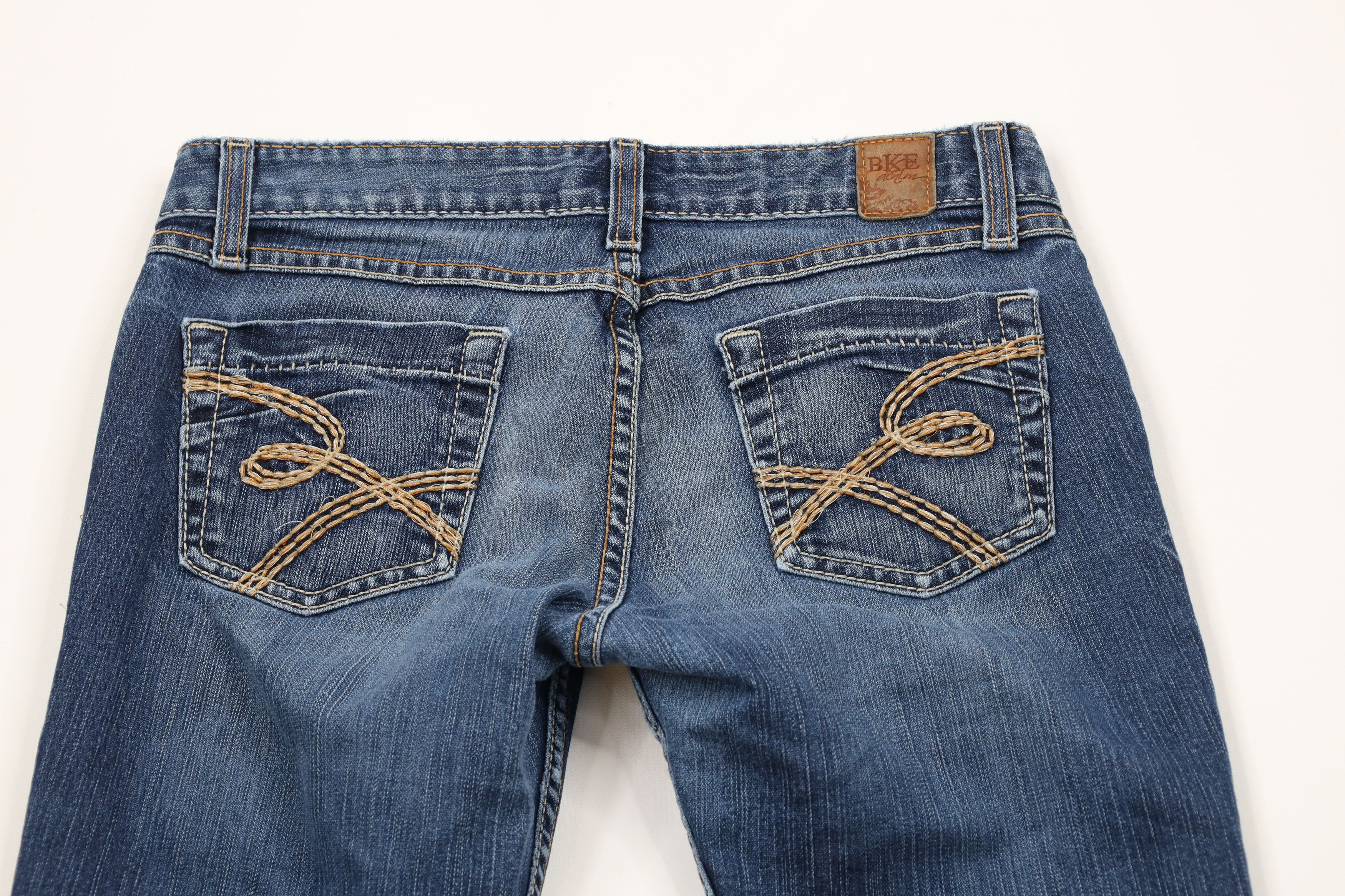 Vintage Buckle BKE Thick Stitch Starlite Stretch Flared Jeans Blue Size 28" / US 6 / IT 42 - 11 Thumbnail