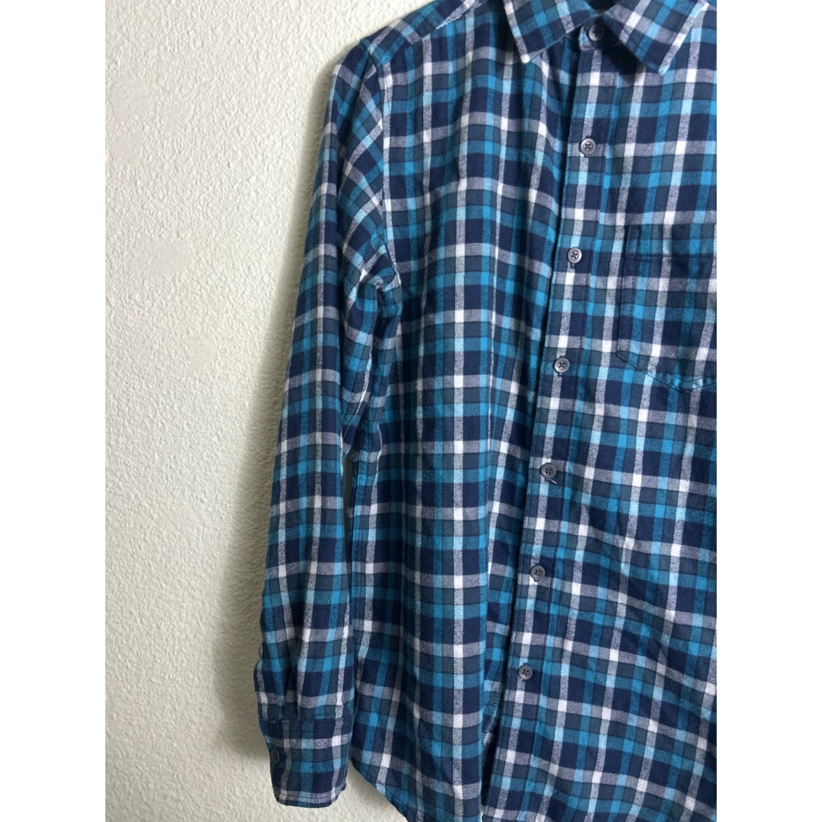 Marmot Marmot Shirt Mens Small Long Sleeve Flannel Cotton Teal Plaid Button-Up Size US S / EU 44-46 / 1 - 2 Thumbnail
