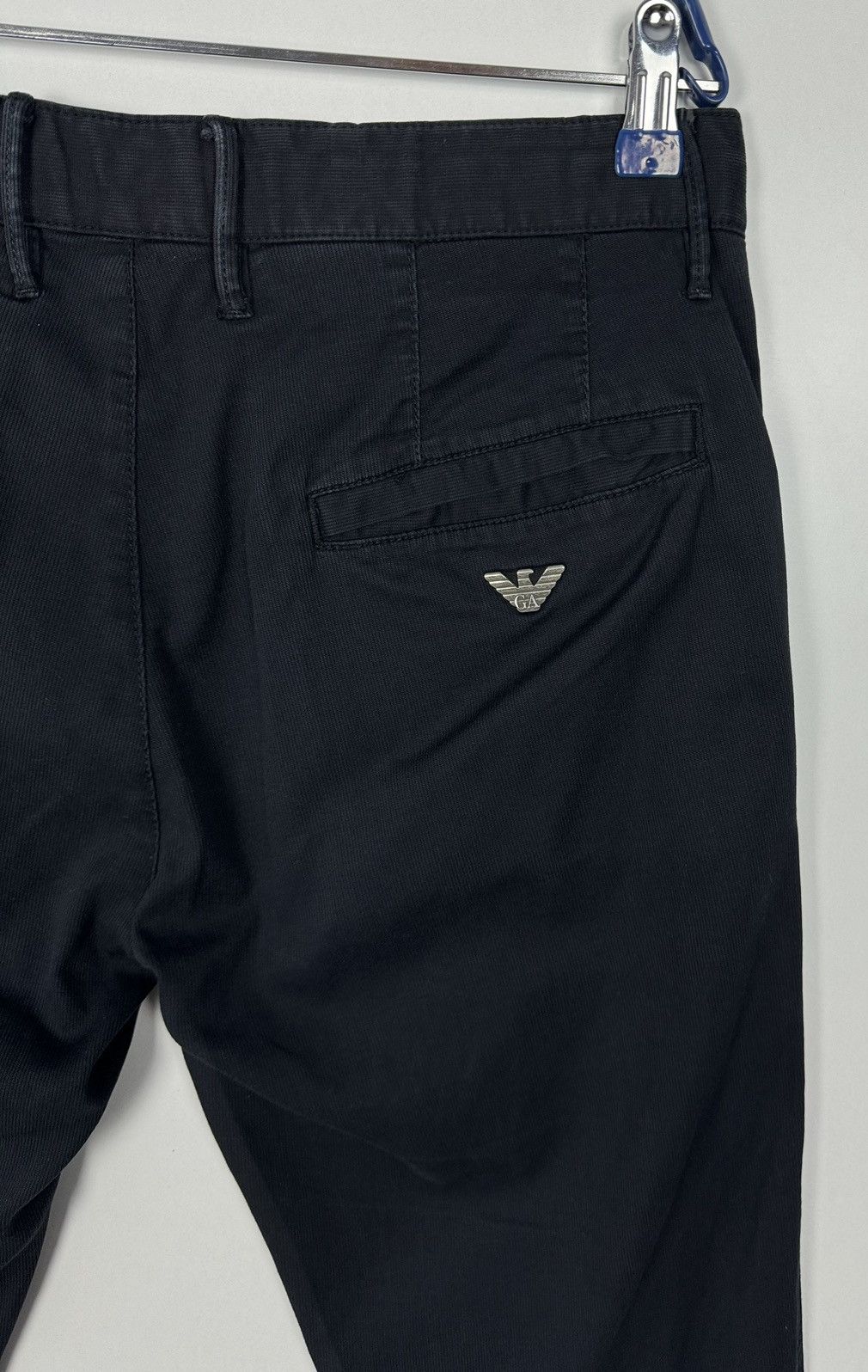 Armani Armani Jeans Slim Fit PS15 Navy Cotton Pants Size US 32 / EU 48 - 13 Thumbnail