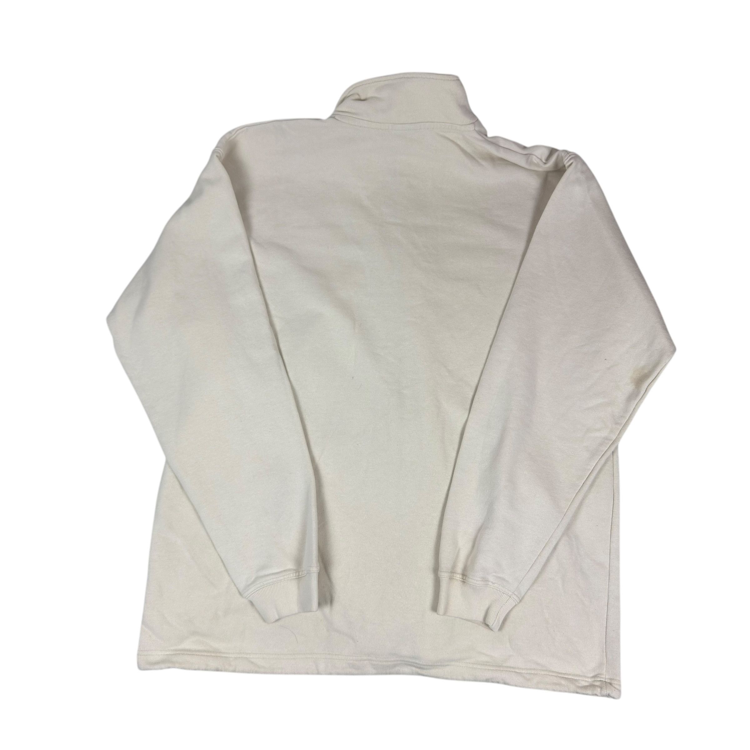 Nike × Vintage Nike Men's Beige Cotton Swoosh Pockets Full Zip Jacket Large Size US L / EU 52-54 / 3 - 7 Thumbnail