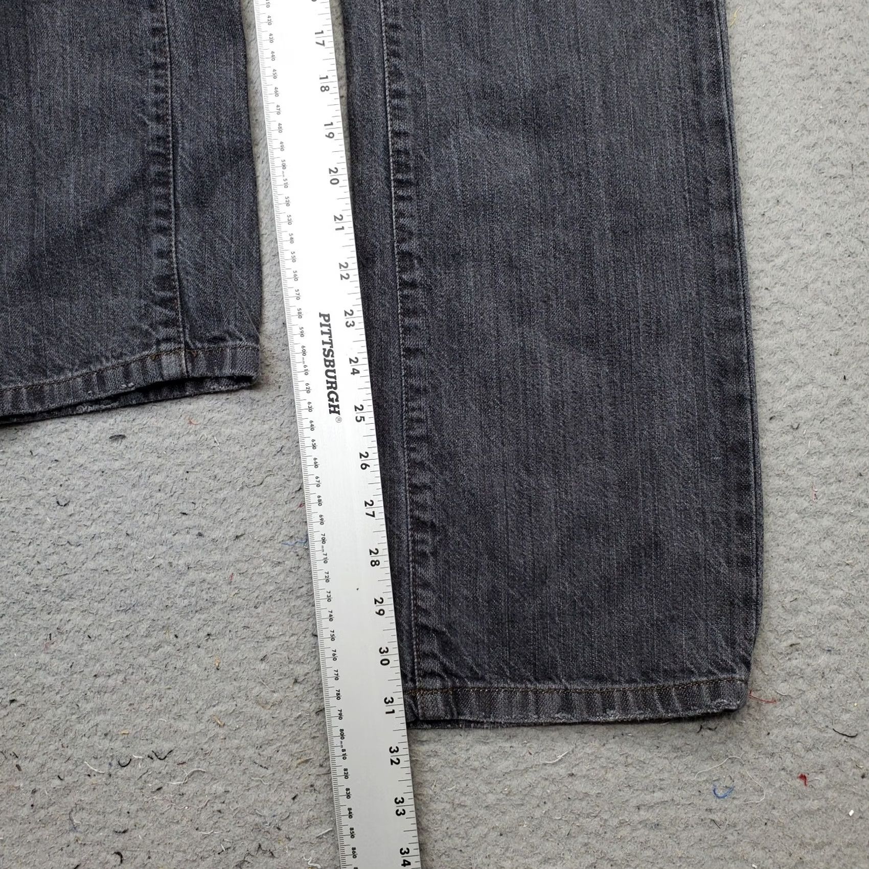 Calvin Klein Calvin Klein Womens Straight Jeans Black Denim Slim Fit 30 Inseam 31.5" 5-Pocket Vintage: No Boho Streetwear Grunge Fashion Size 30" / US 8 / IT 44 - 4 Thumbnail
