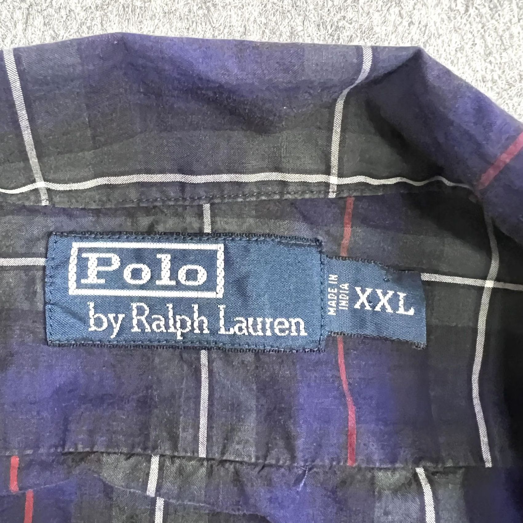 Polo Ralph Lauren Polo Ralph Lauren Shirt Mens 2XL Blue Plaid Short Sleeve Button Camp Loop Neck Size US XXL / EU 58 / 5 - 3 Thumbnail