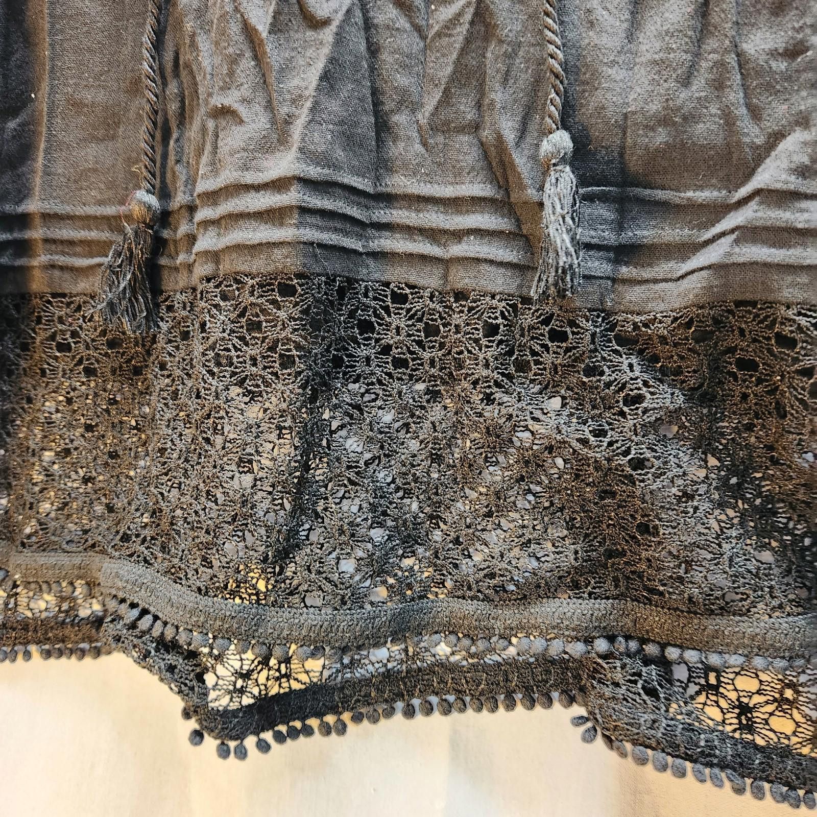 Designer Victoria Secret Black Lace Blouse Size Large Size L / US 10 / IT 46 - 5 Thumbnail