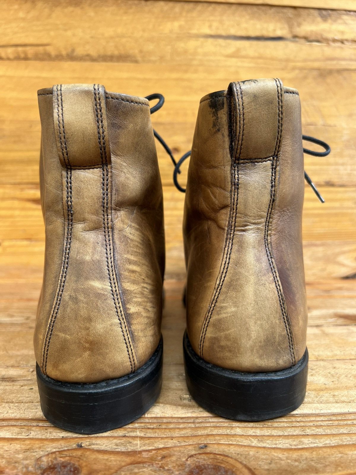 Allen Edmonds Allen Edmonds Portland Brown Leather Lace Up Split Toe Boot Size US 7.5 / EU 40-41 - 10 Thumbnail