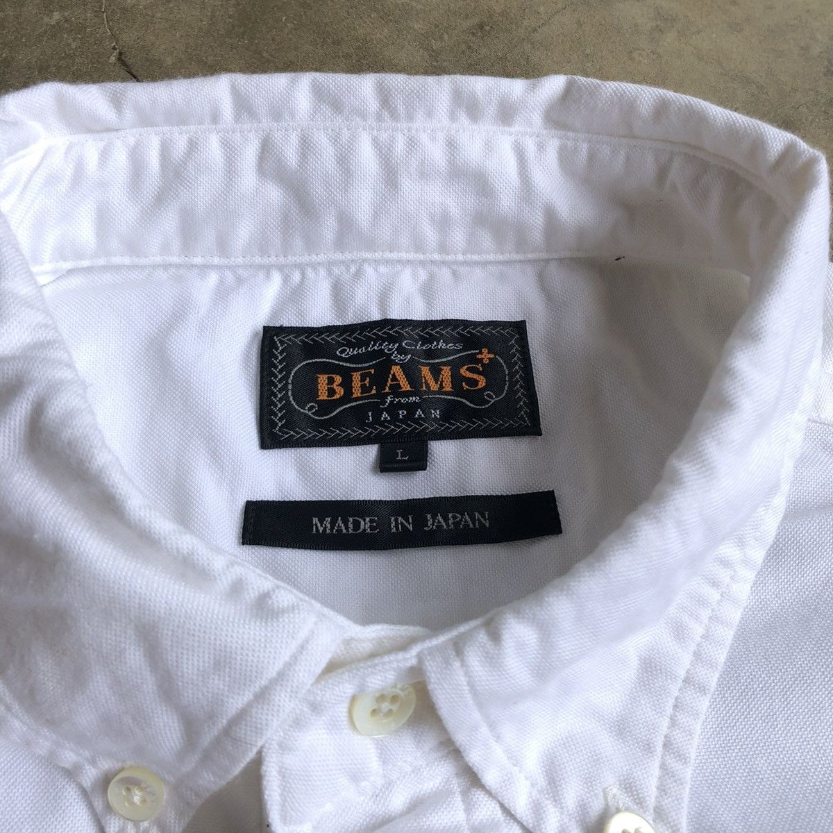 Beams Plus 🇯🇵 2000s Beams Plus Japan Oxford Halfbutton Shirt White Size US L / EU 52-54 / 3 - 10 Thumbnail