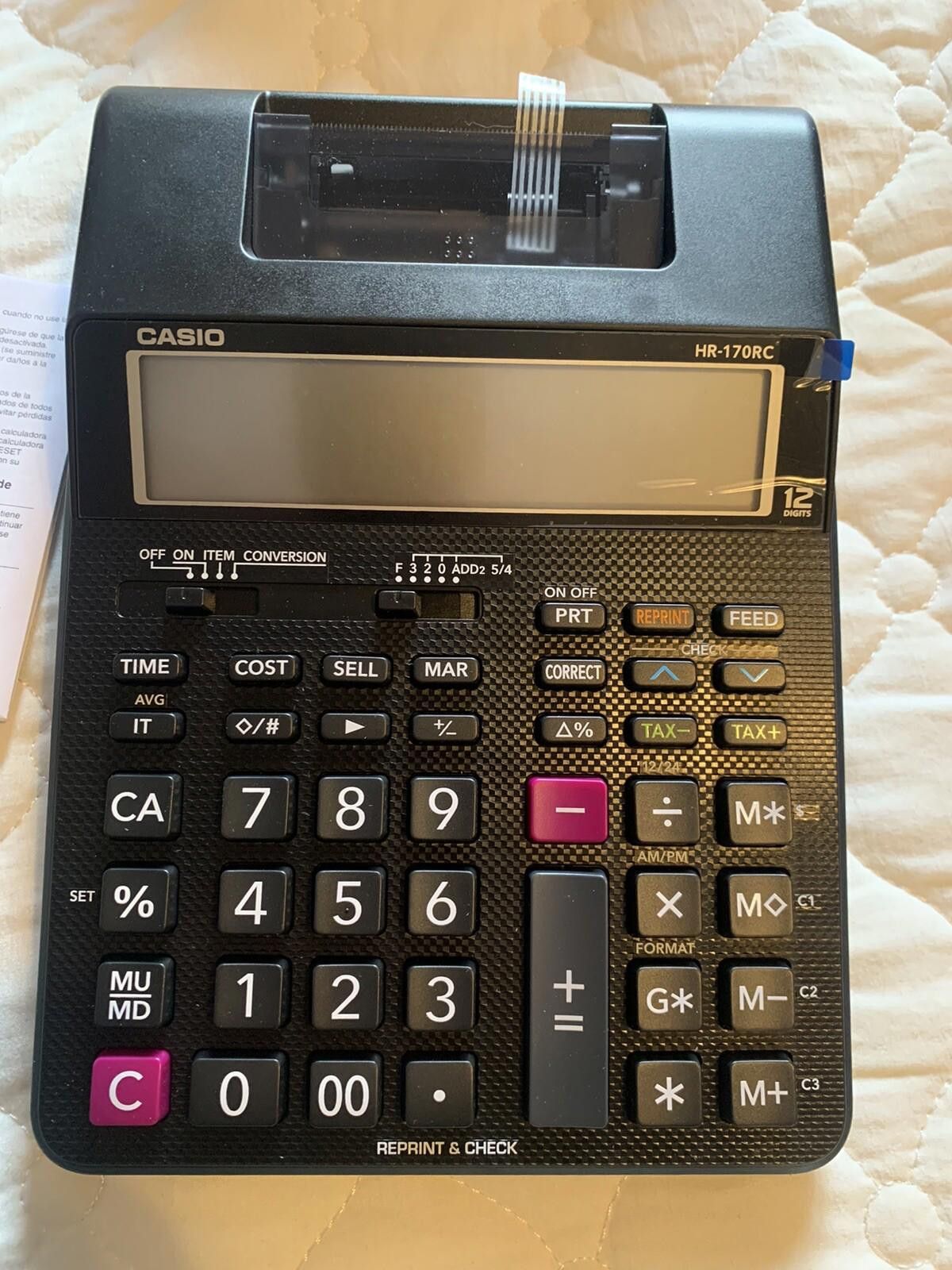 Casio Casio HR-170RC Mini Desktop Printing Calculator Brand New Size ONE SIZE - 4 Thumbnail