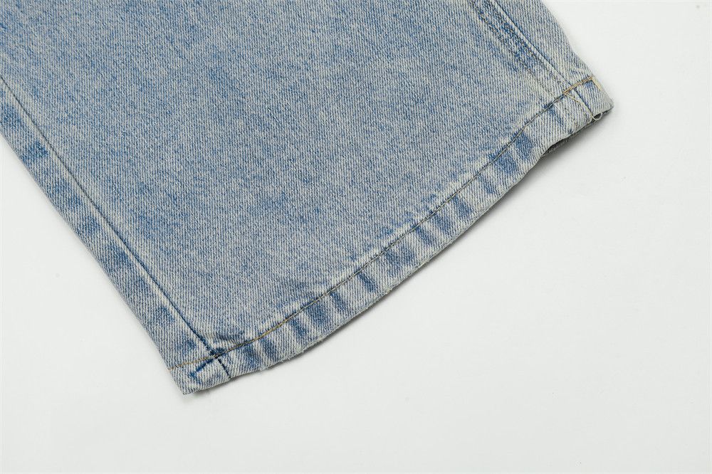 Japanese Brand × Jean American punk loose patchwork ripped raw edge straight jeans Size US 32 / EU 48 - 6 Thumbnail